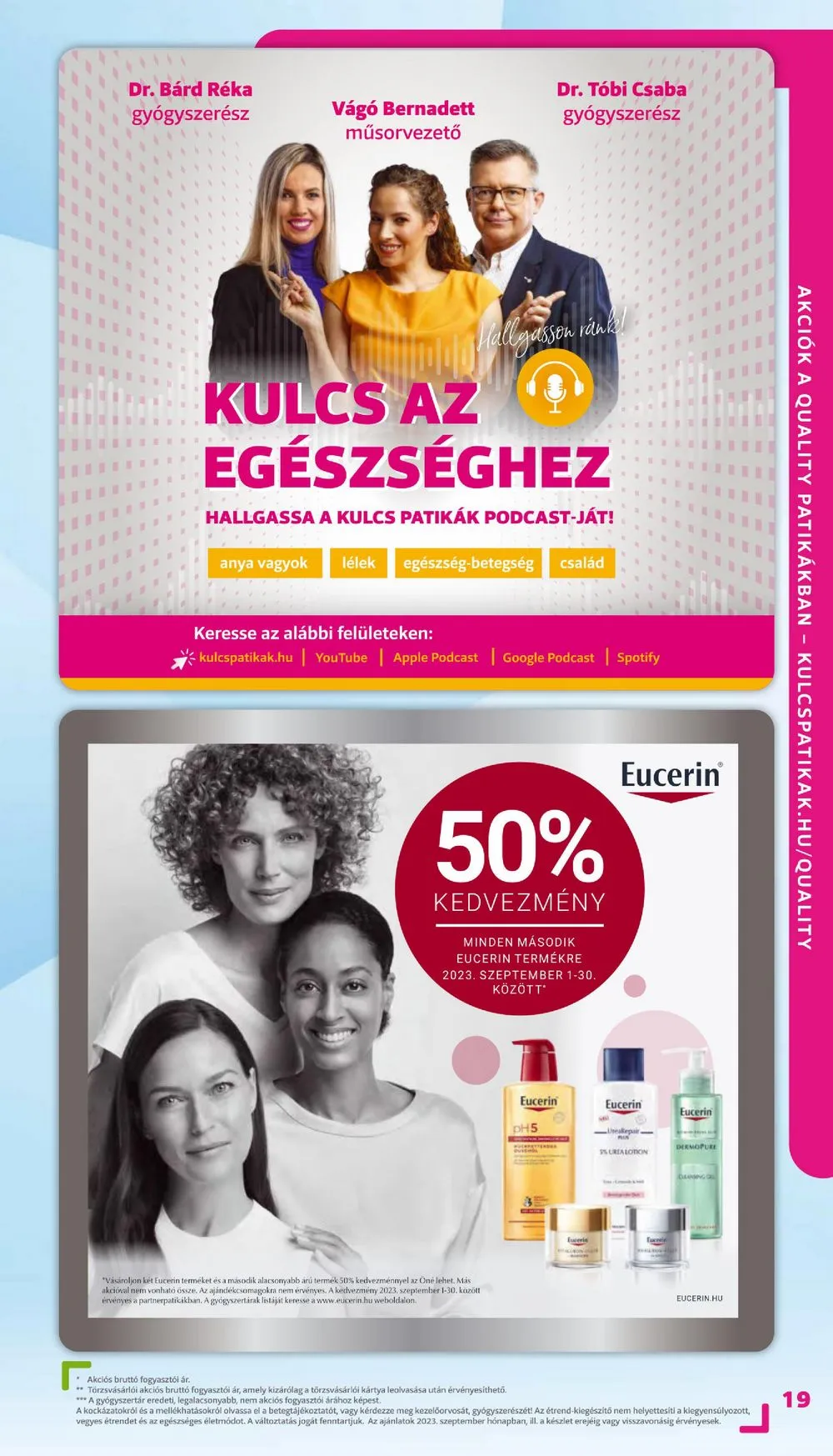 Kulcs akciós újság Patikak 09.01–09.30 – 19. oldal