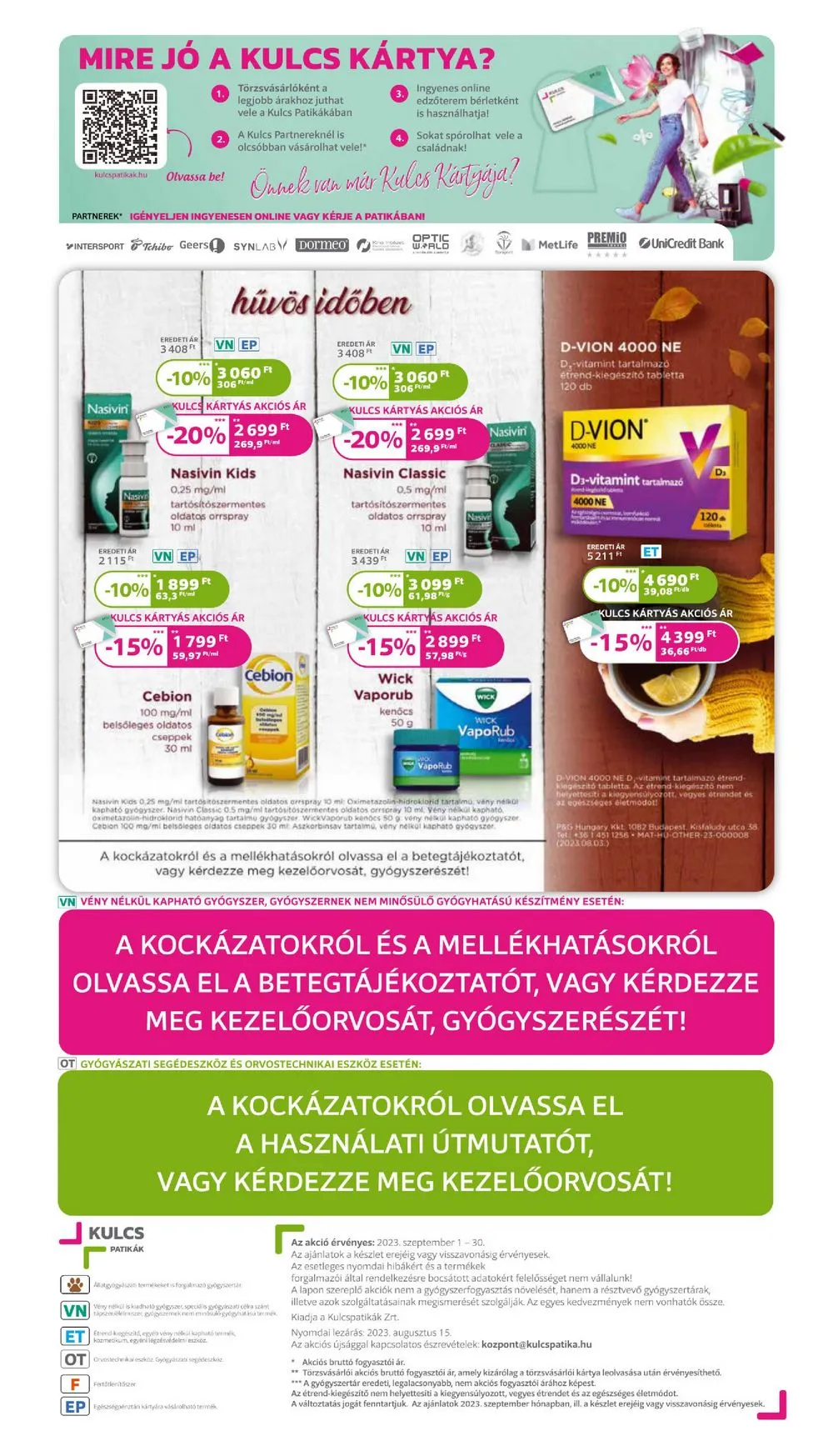 Kulcs akciós újság Patikak 09.01–09.30 – 20. oldal