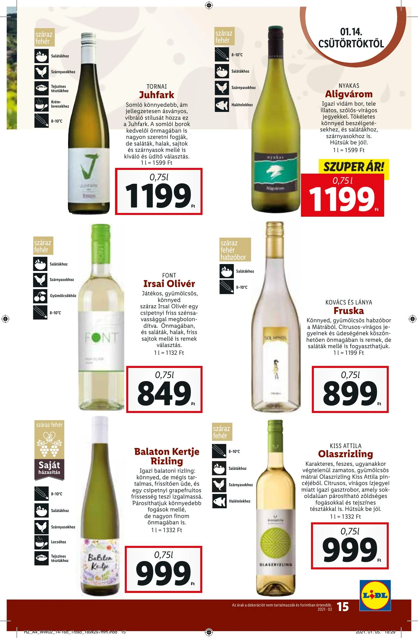 Lidl akciós újság 01.14–01.20 – 15. oldal