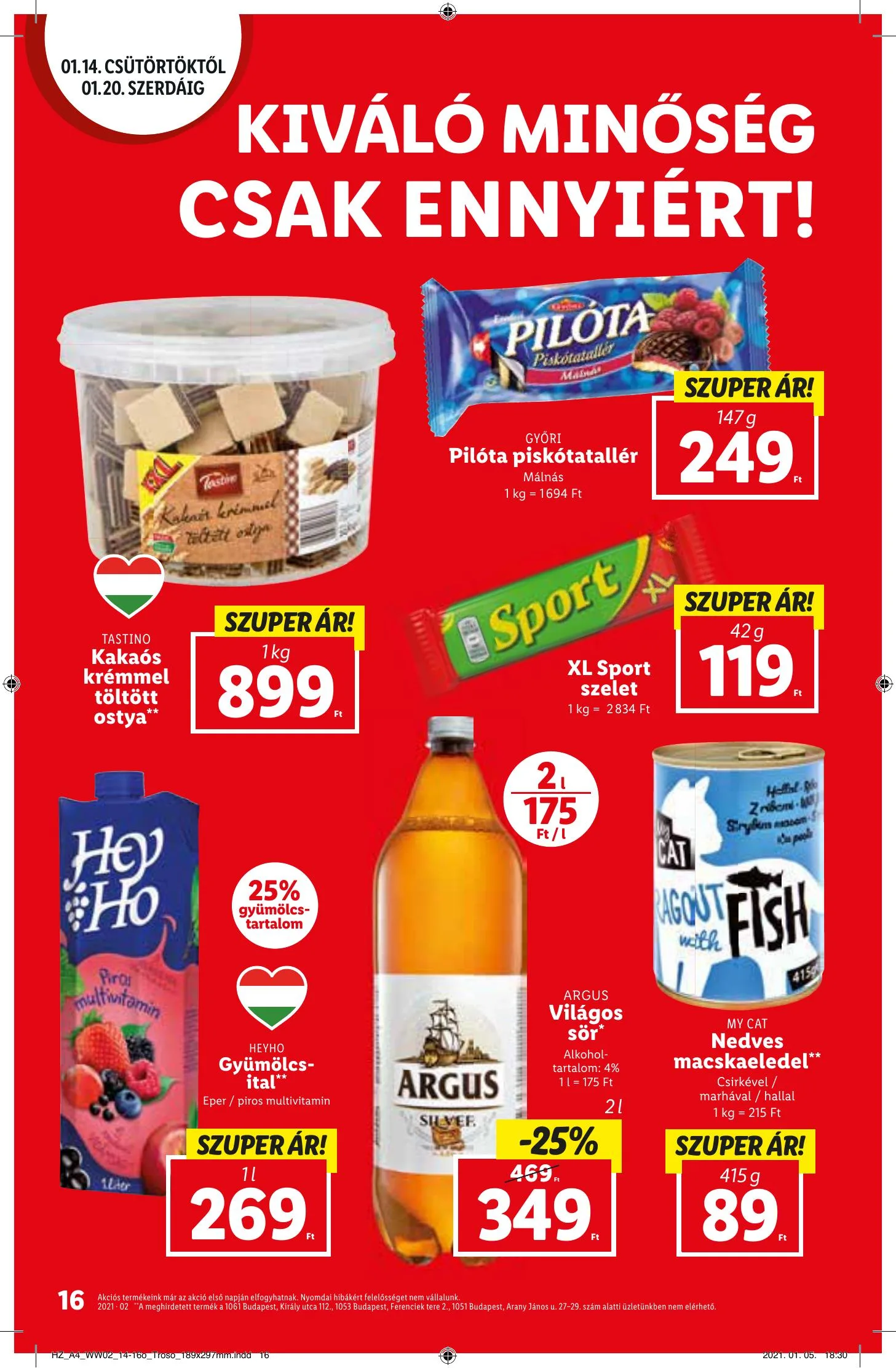Lidl akciós újság 01.14–01.20 – 16. oldal