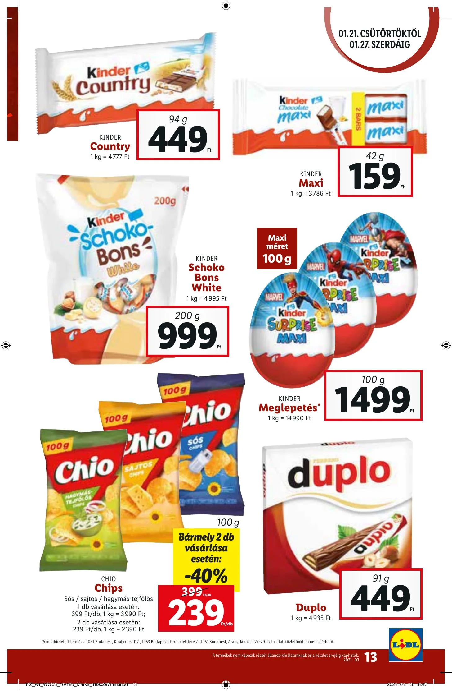 Lidl akciós újság 01.21–01.27 – 13. oldal