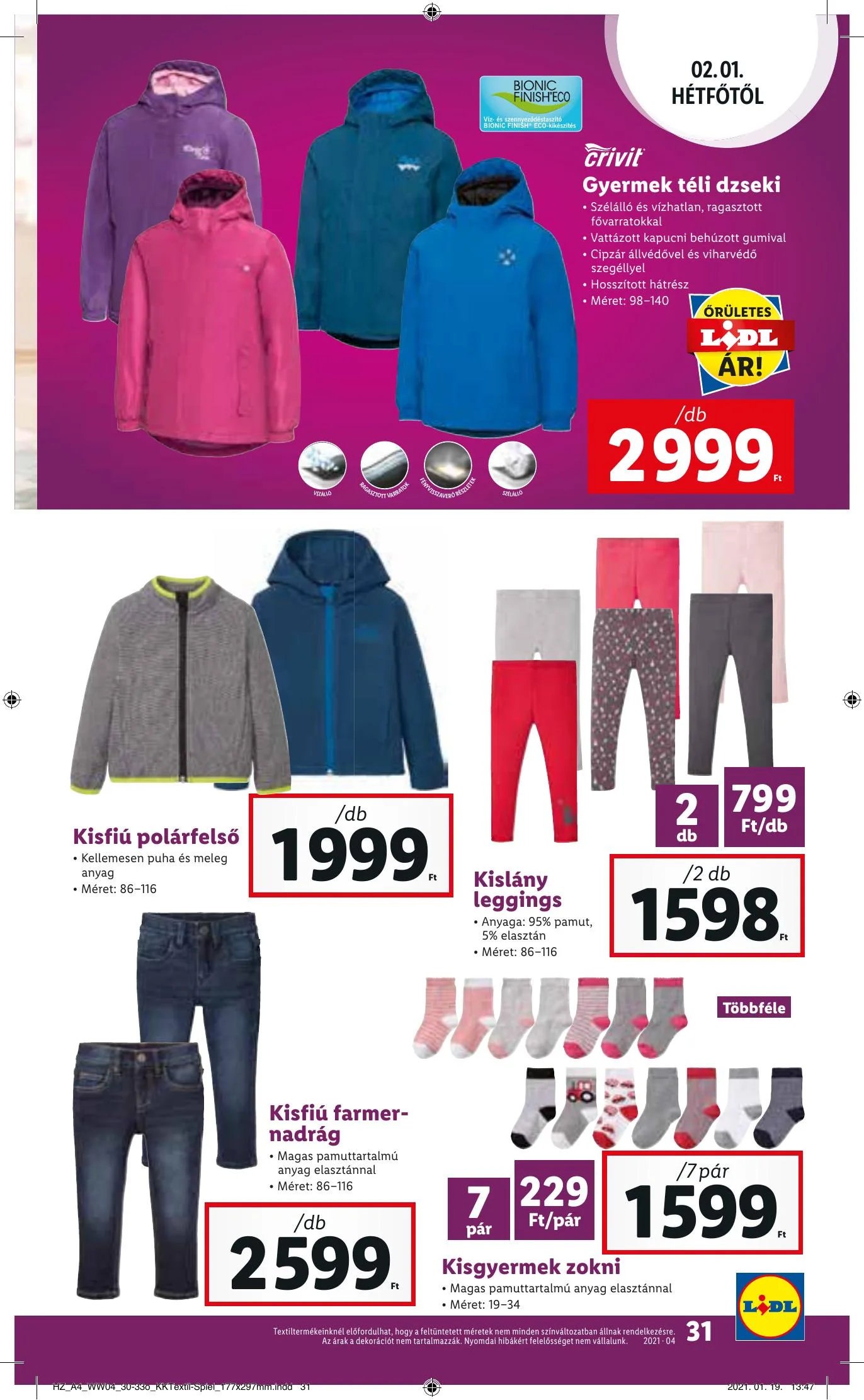 Lidl akciós újság 01.28–02.03 – 31. oldal