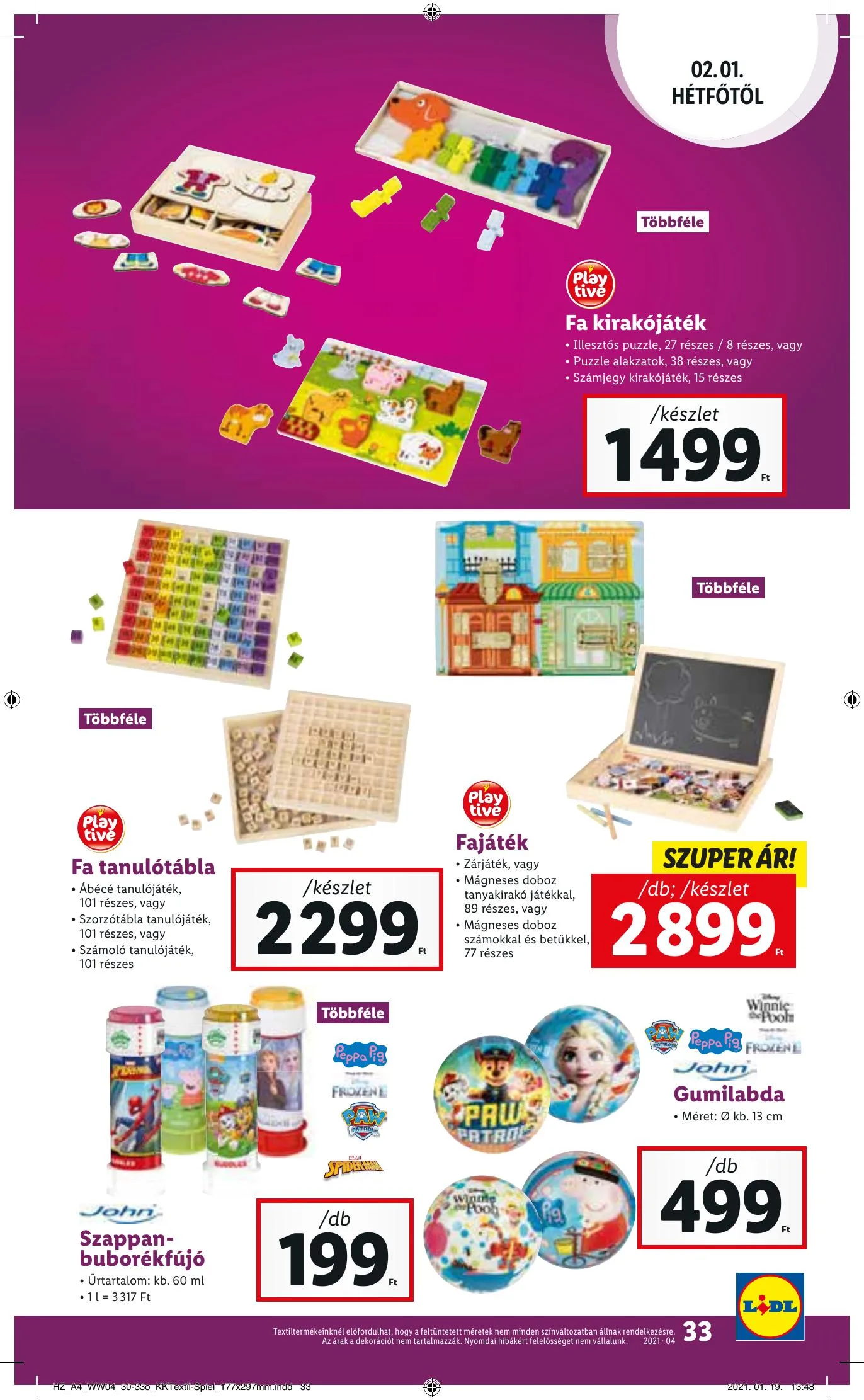 Lidl akciós újság 01.28–02.03 – 33. oldal