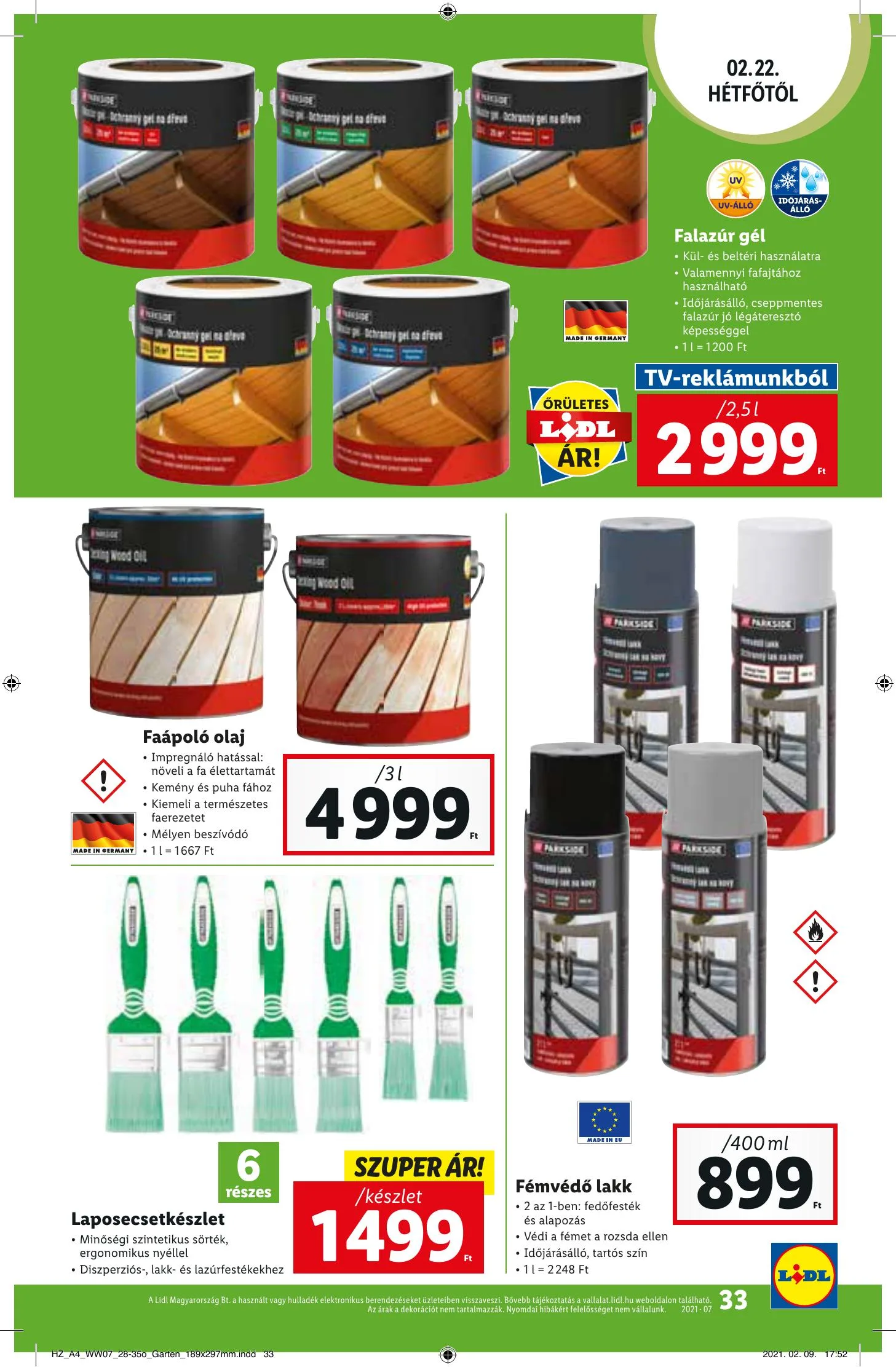 Lidl akciós újság 02.18–02.24 – 33. oldal