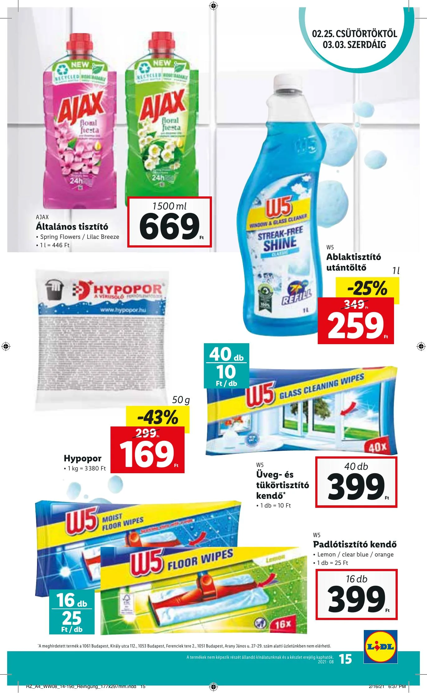 Lidl akciós újság 02.25–03.03 – 15. oldal