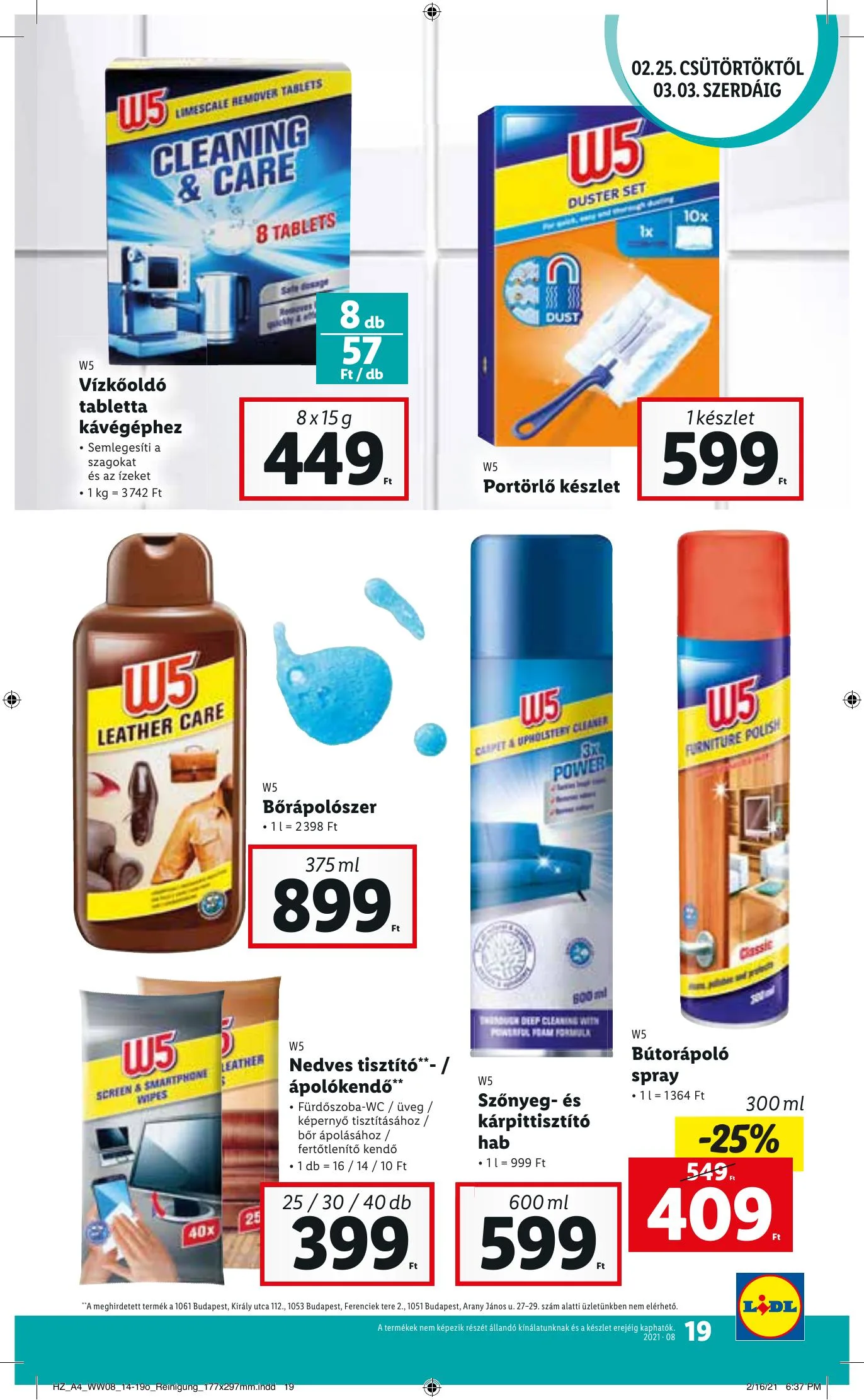 Lidl akciós újság 02.25–03.03 – 19. oldal