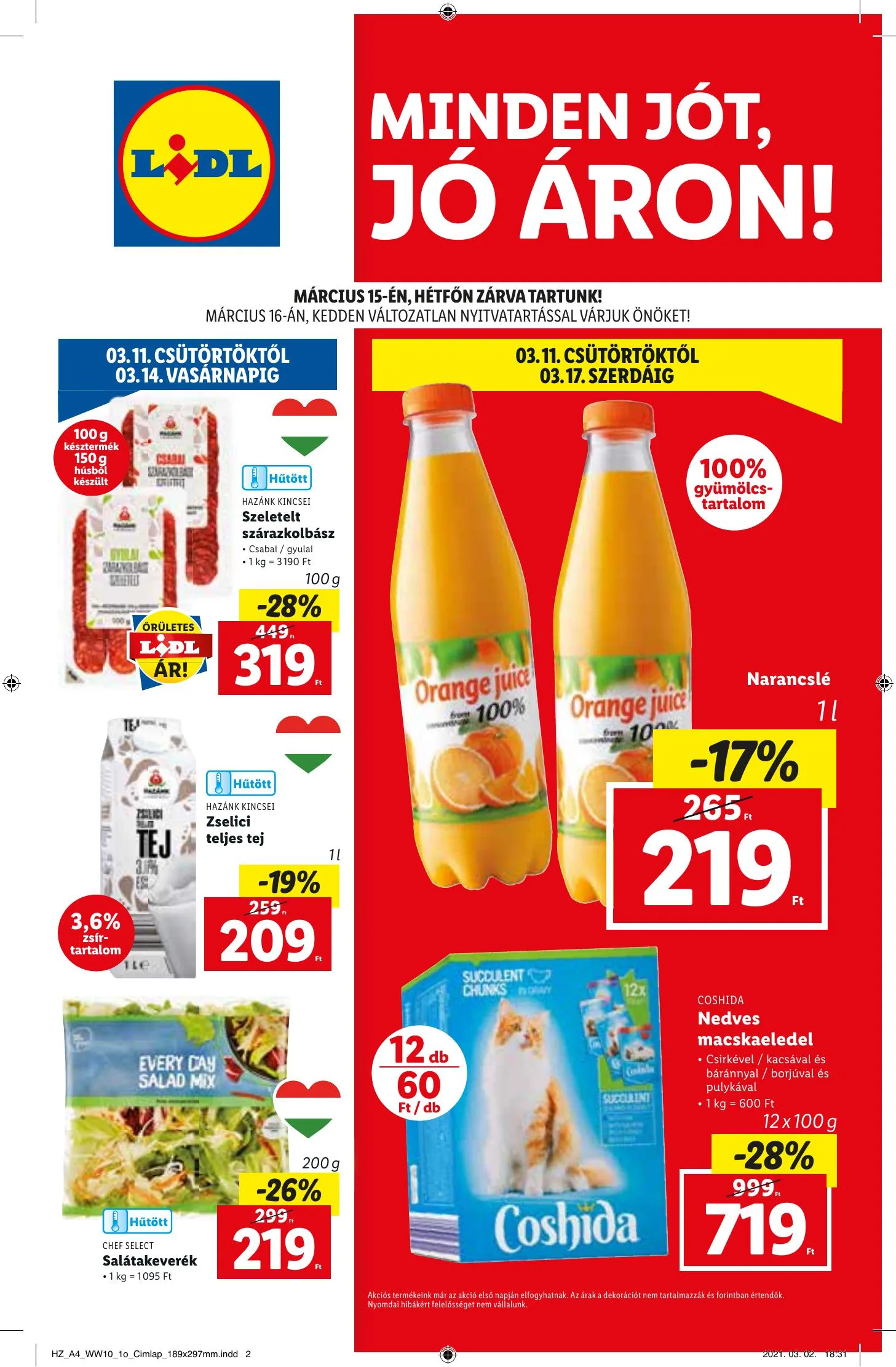 Lidl akciós újság 03.11–03.17