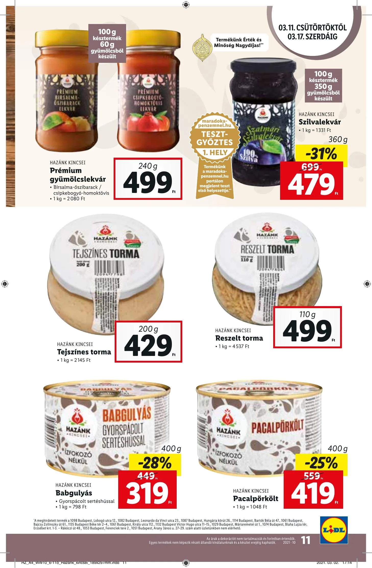 Lidl akciós újság 03.11–03.17 – 11. oldal