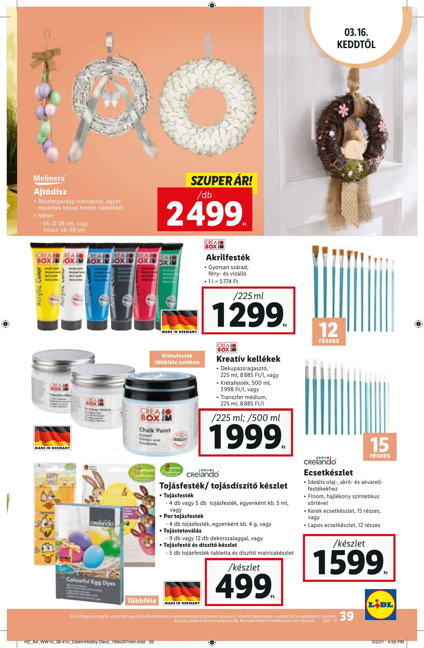 Lidl akciós újság 03.11–03.17 – 39. oldal
