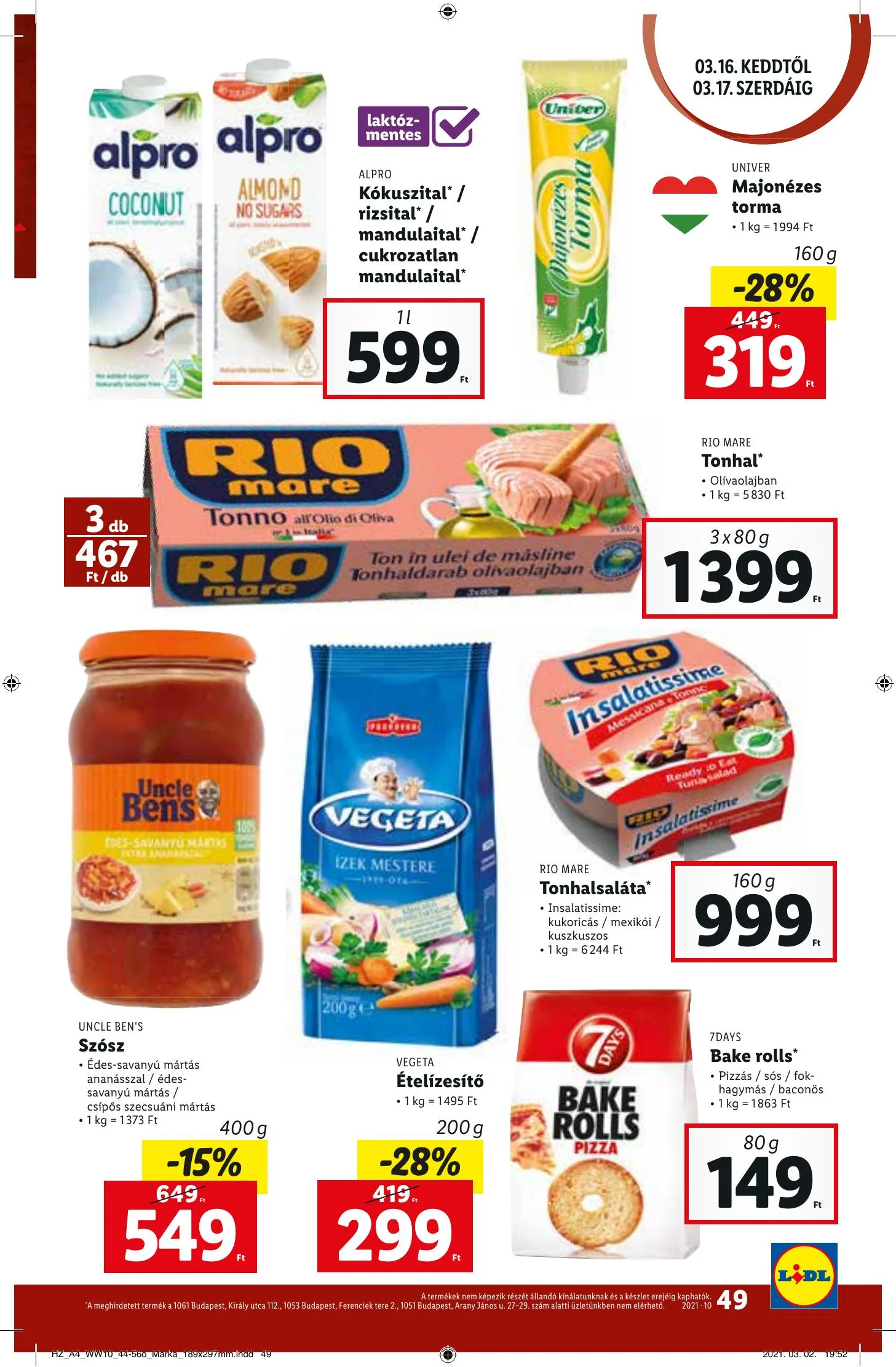 Lidl akciós újság 03.11–03.17 – 49. oldal
