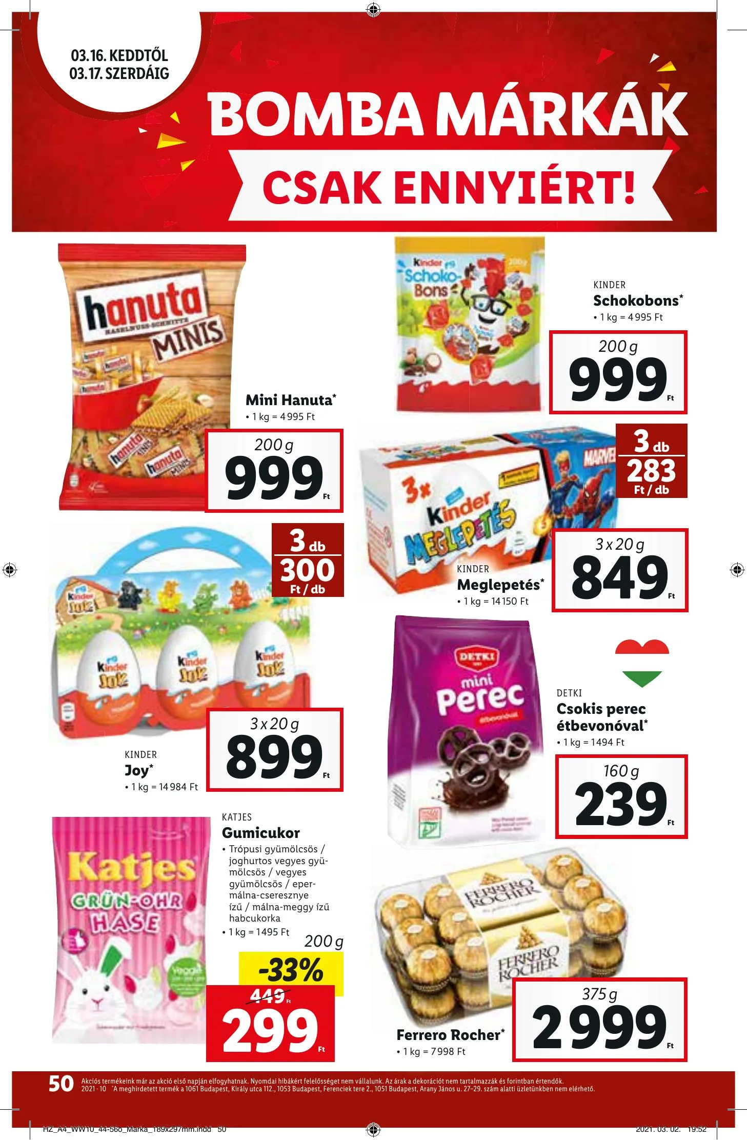 Lidl akciós újság 03.11–03.17 – 50. oldal