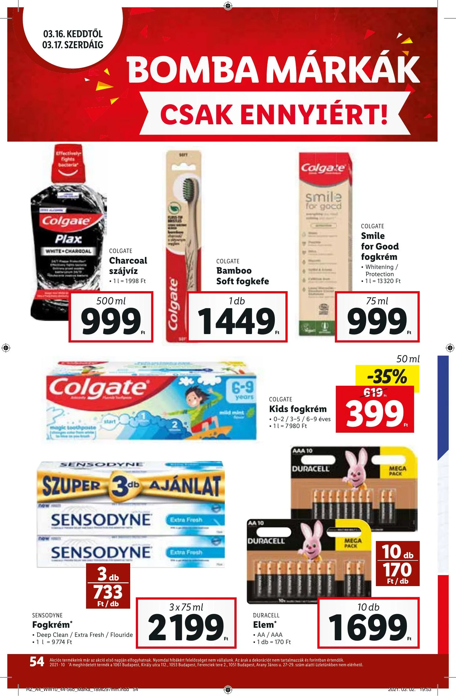 Lidl akciós újság 03.11–03.17 – 54. oldal