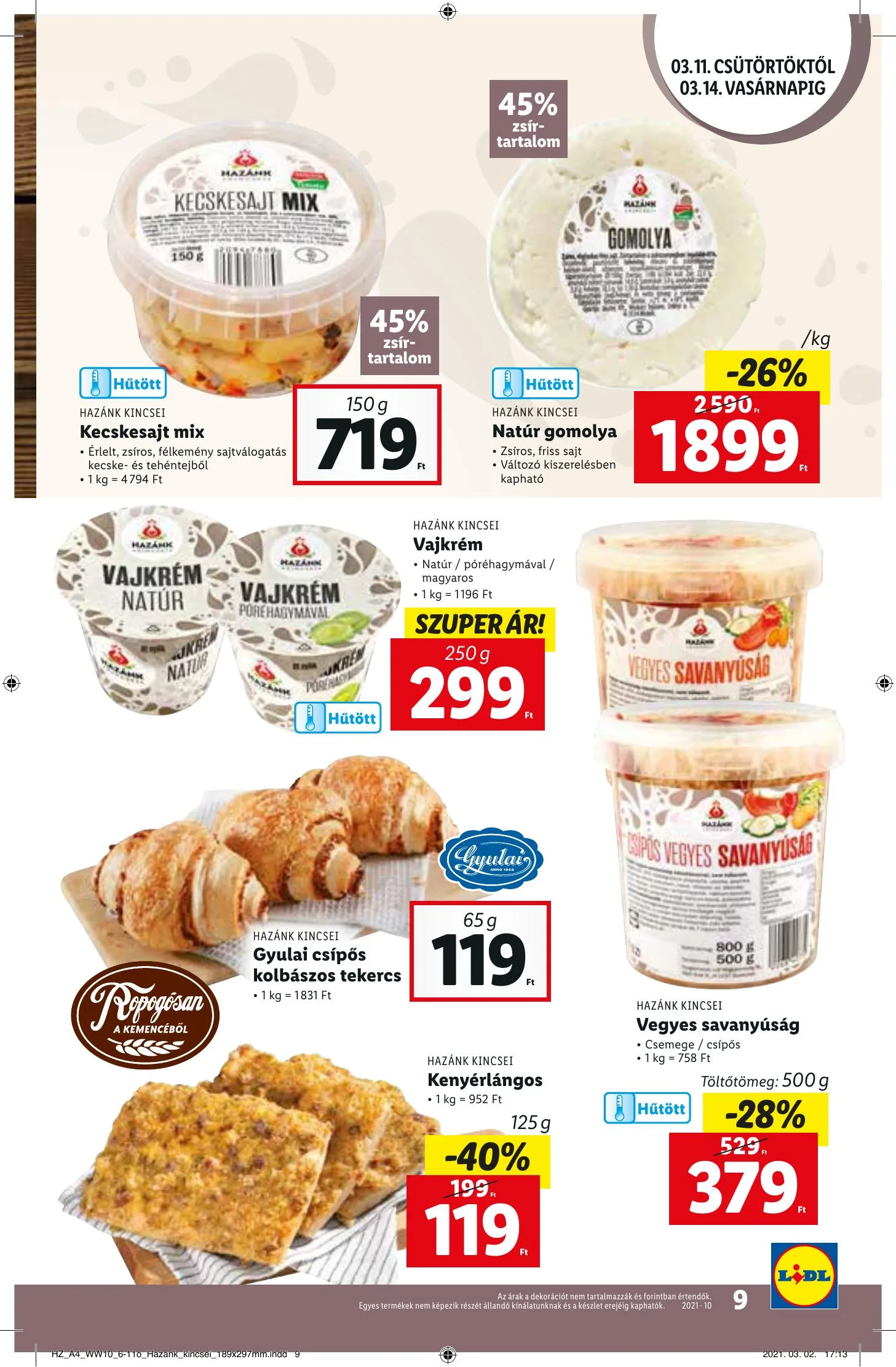 Lidl akciós újság 03.11–03.17 – 9. oldal