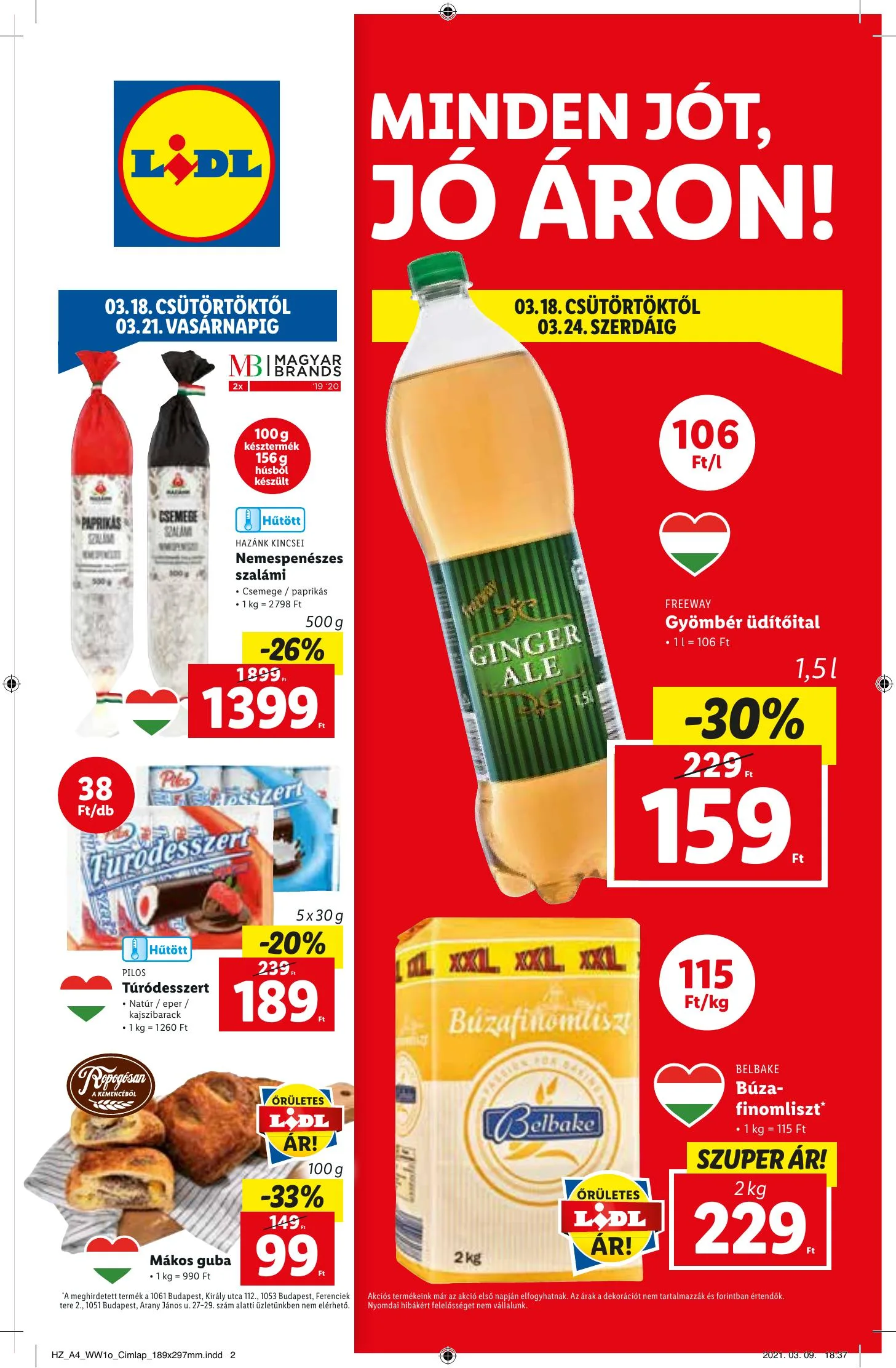 Lidl akciós újság 03.18–03.24