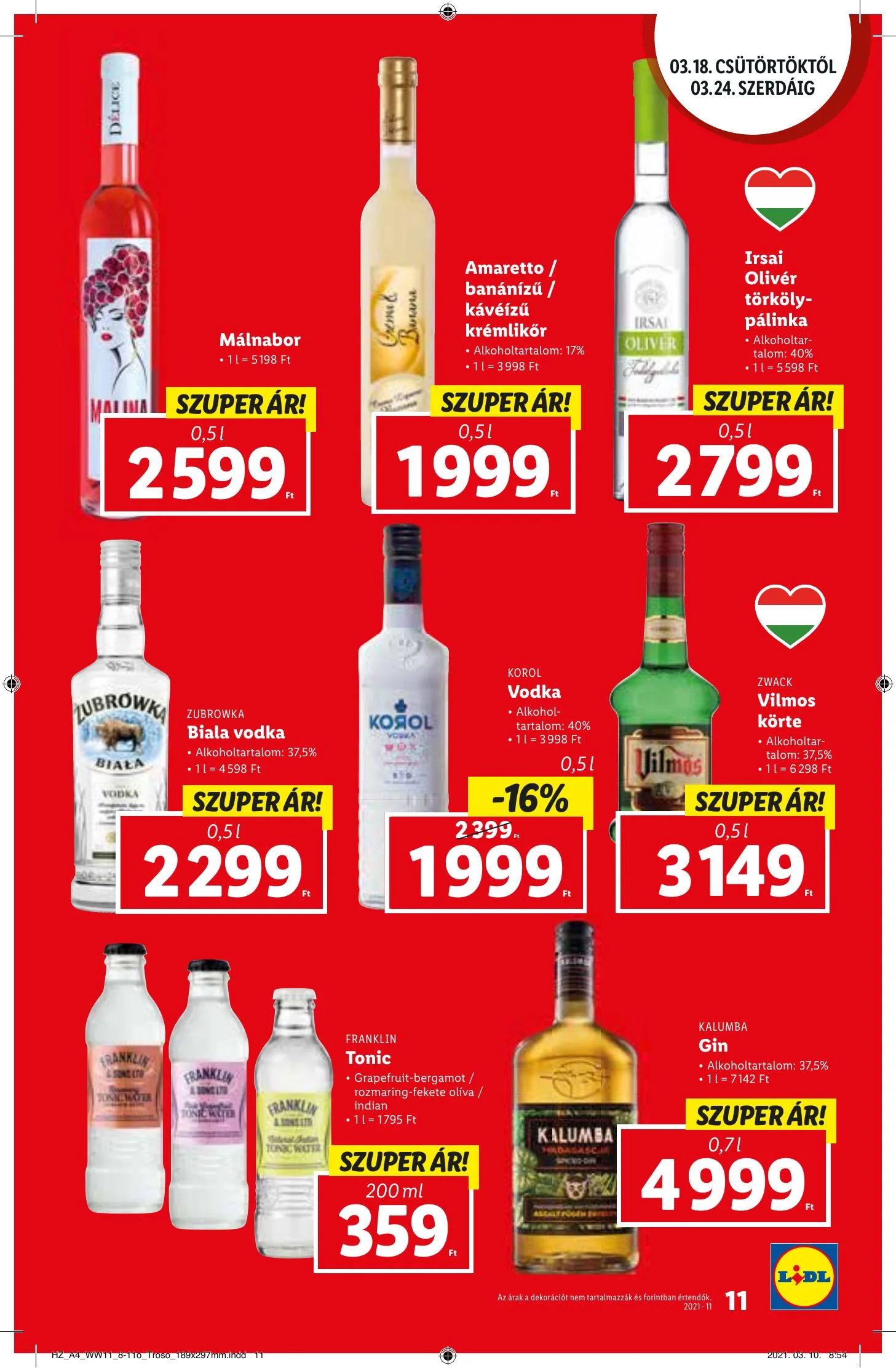 Lidl akciós újság 03.18–03.24 – 11. oldal