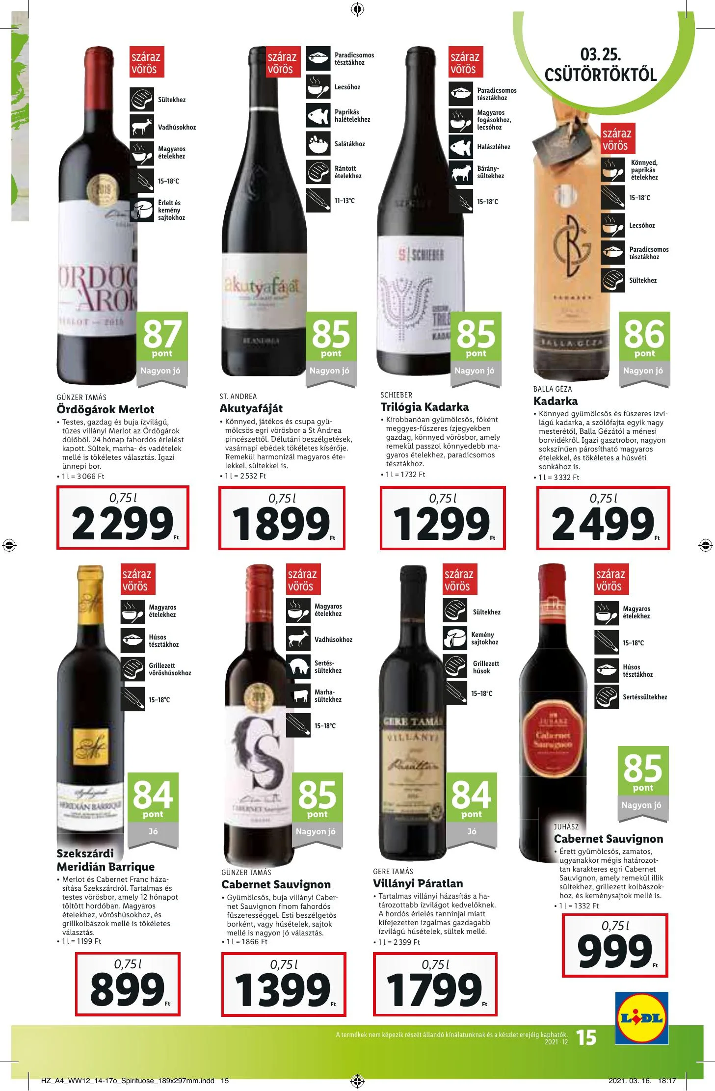 Lidl akciós újság 03.25–03.30 – 15. oldal