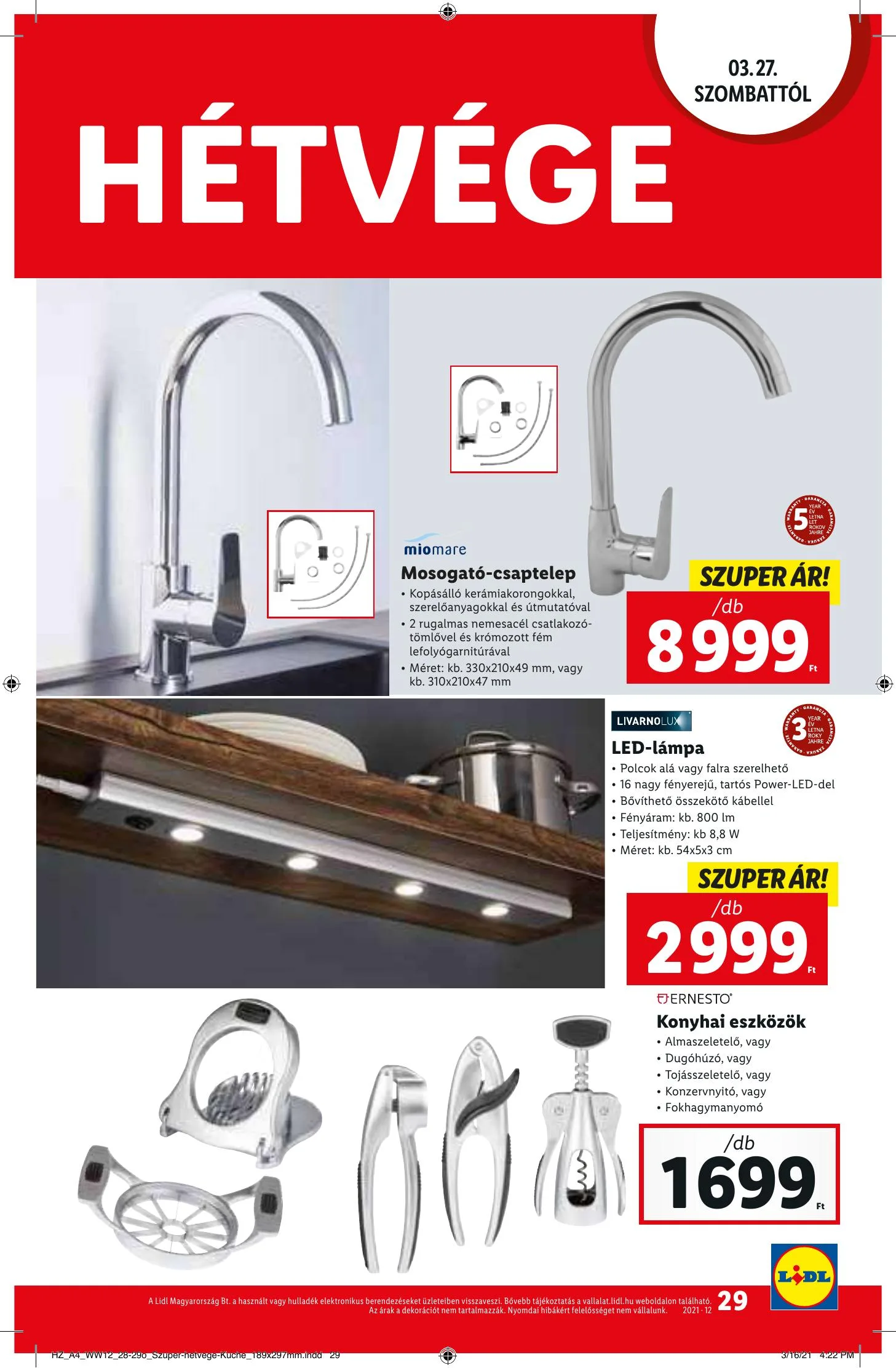 Lidl akciós újság 03.25–03.30 – 29. oldal