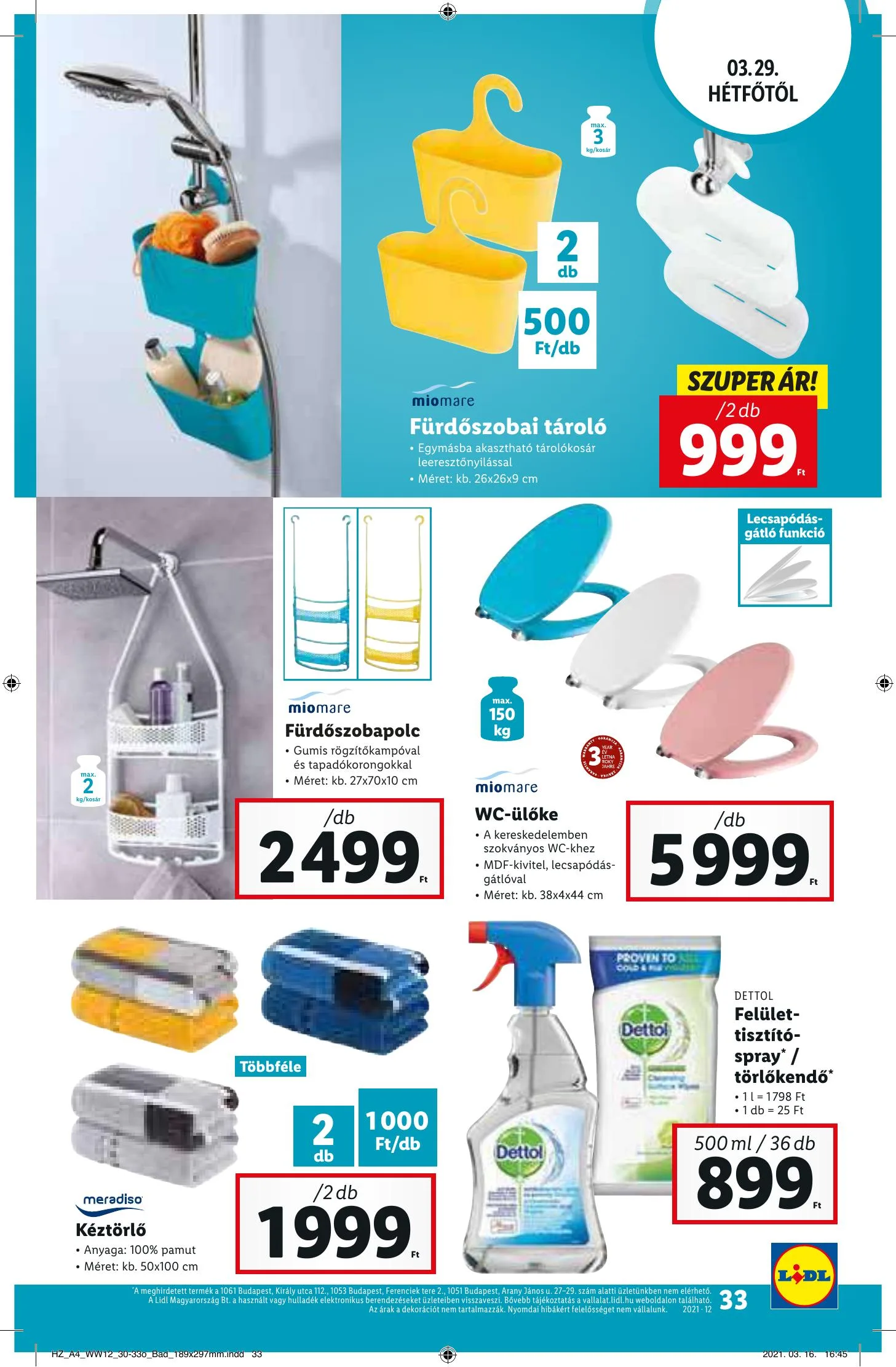 Lidl akciós újság 03.25–03.30 – 33. oldal