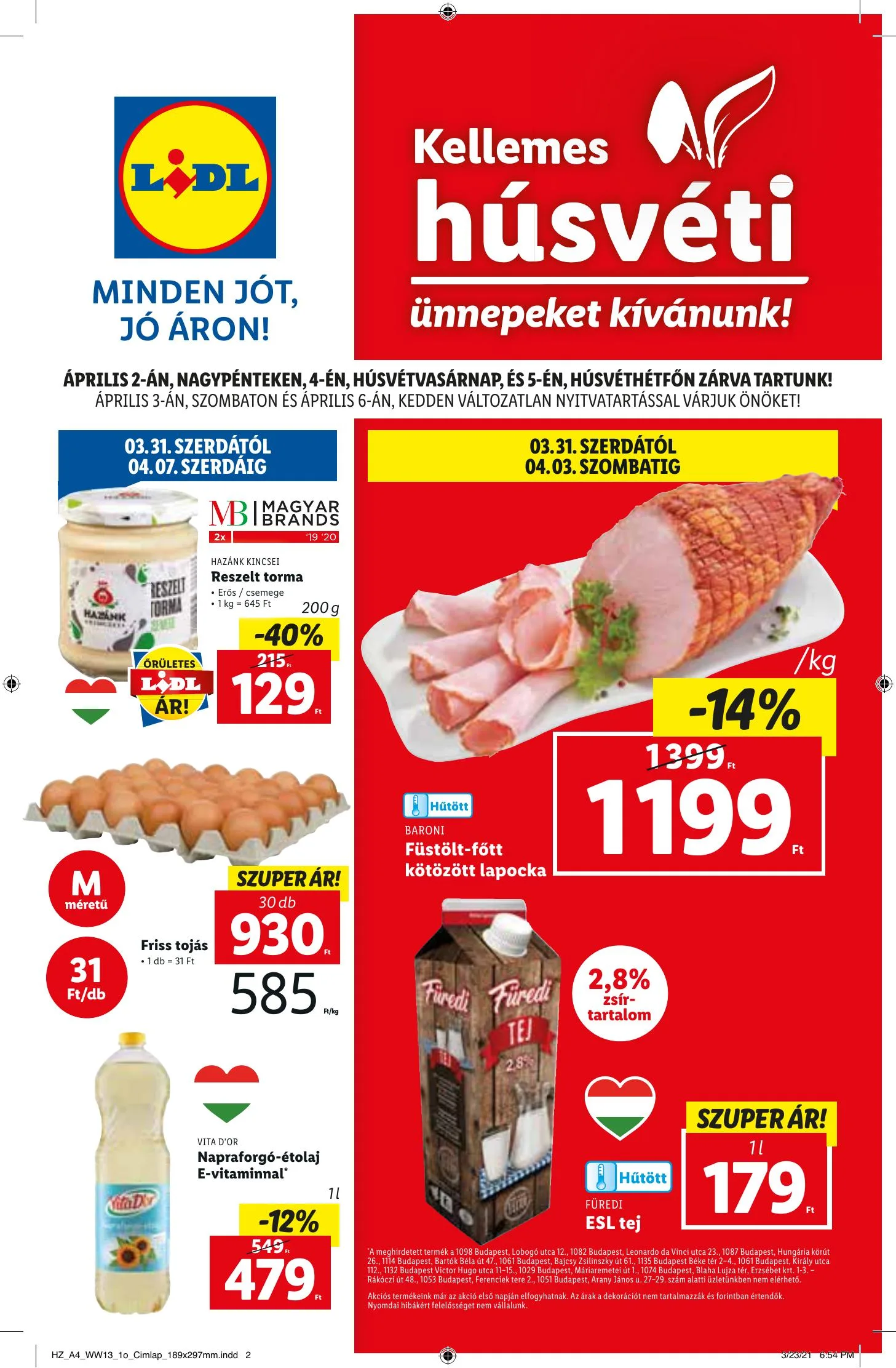 Lidl akciós újság 03.31–04.07
