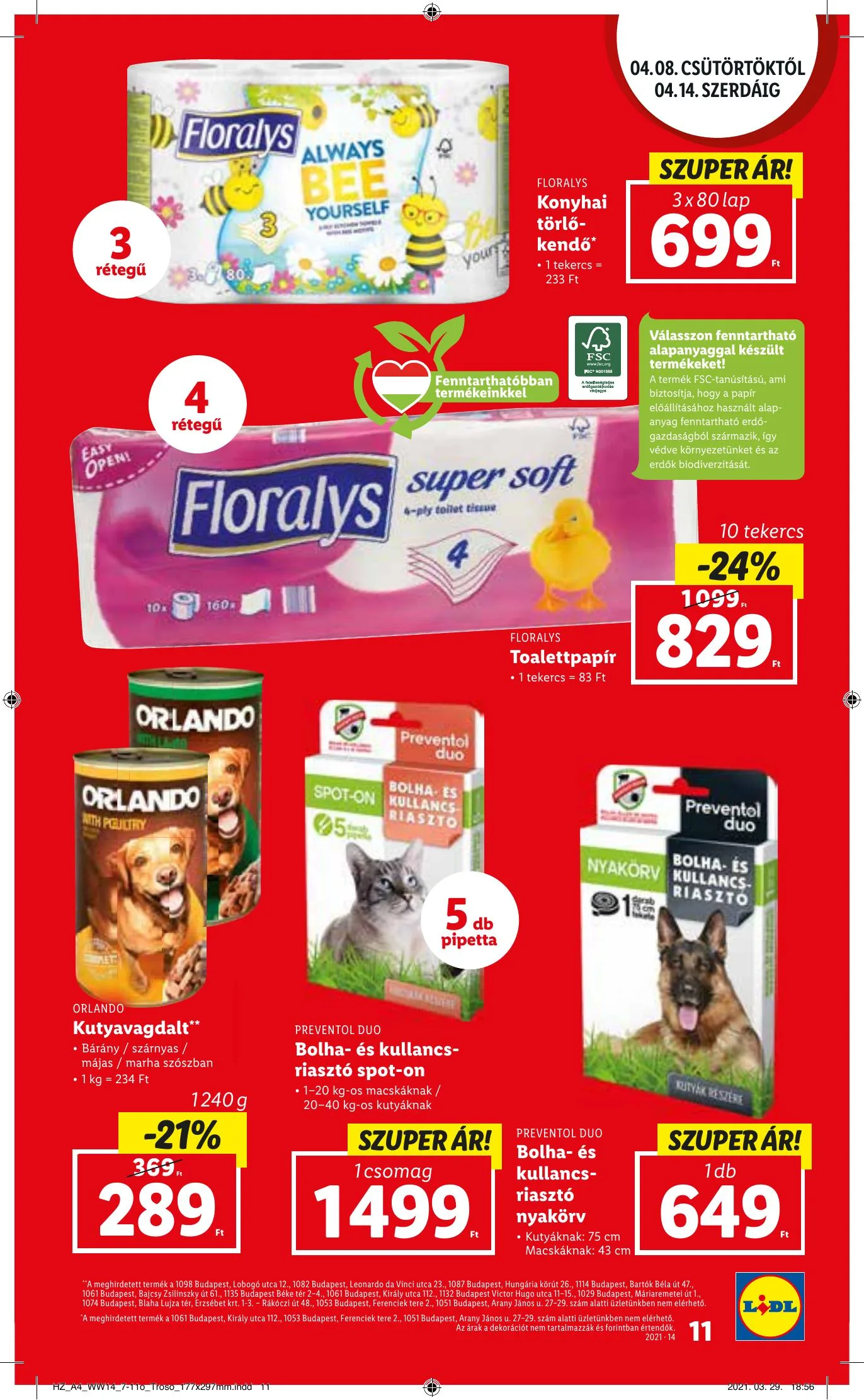 Lidl akciós újság 04.08–04.14 – 11. oldal
