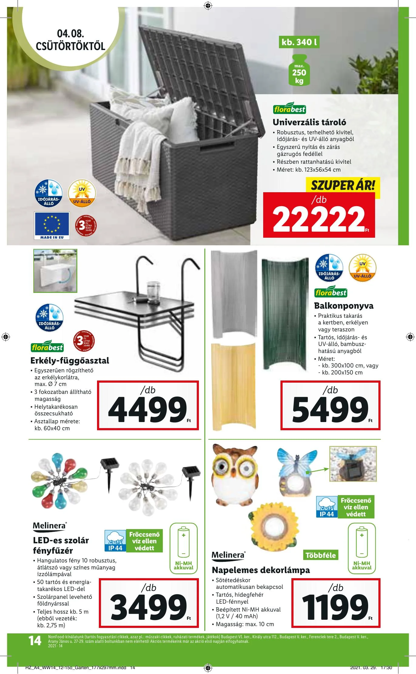 Lidl akciós újság 04.08–04.14 – 14. oldal