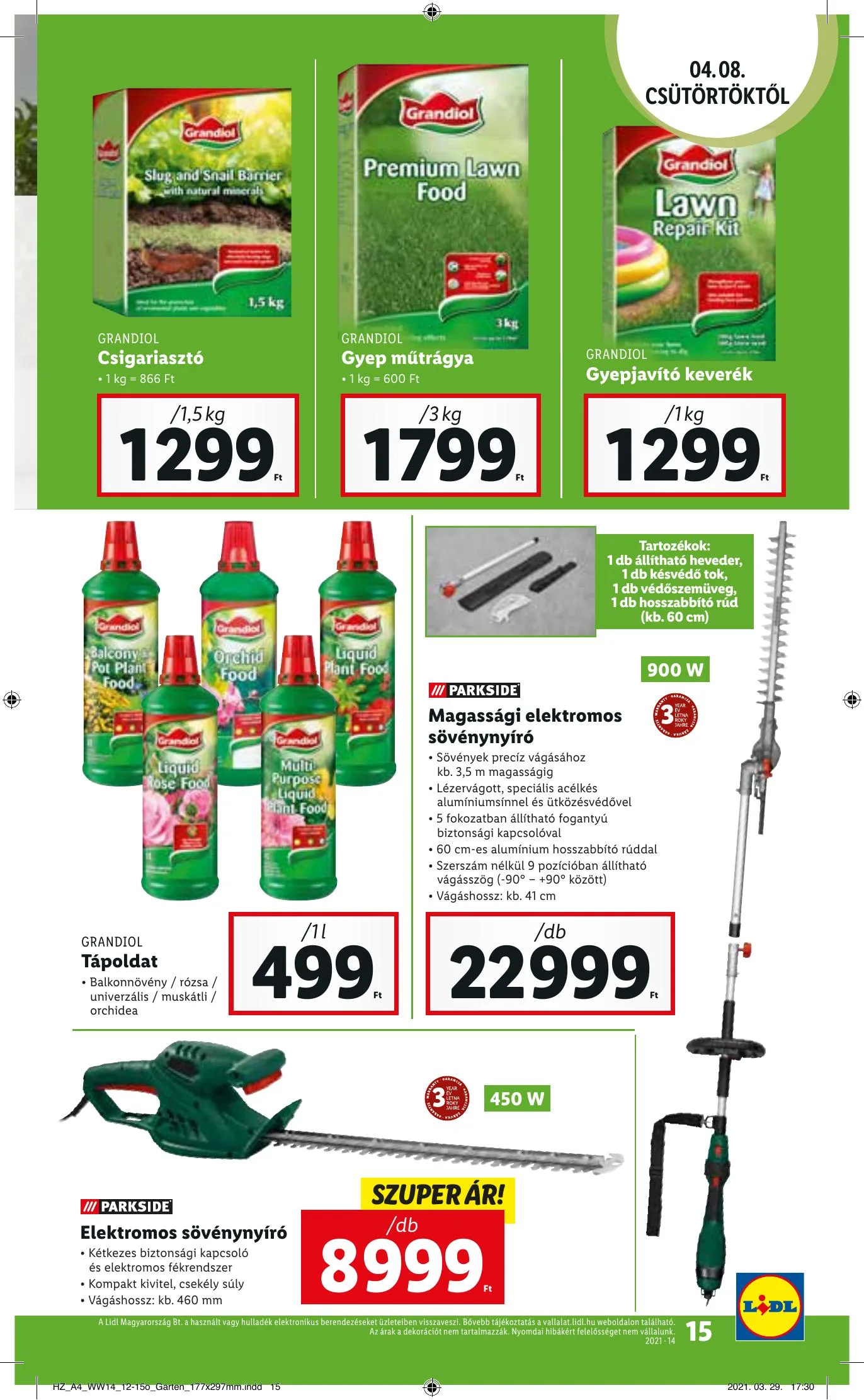 Lidl akciós újság 04.08–04.14 – 15. oldal