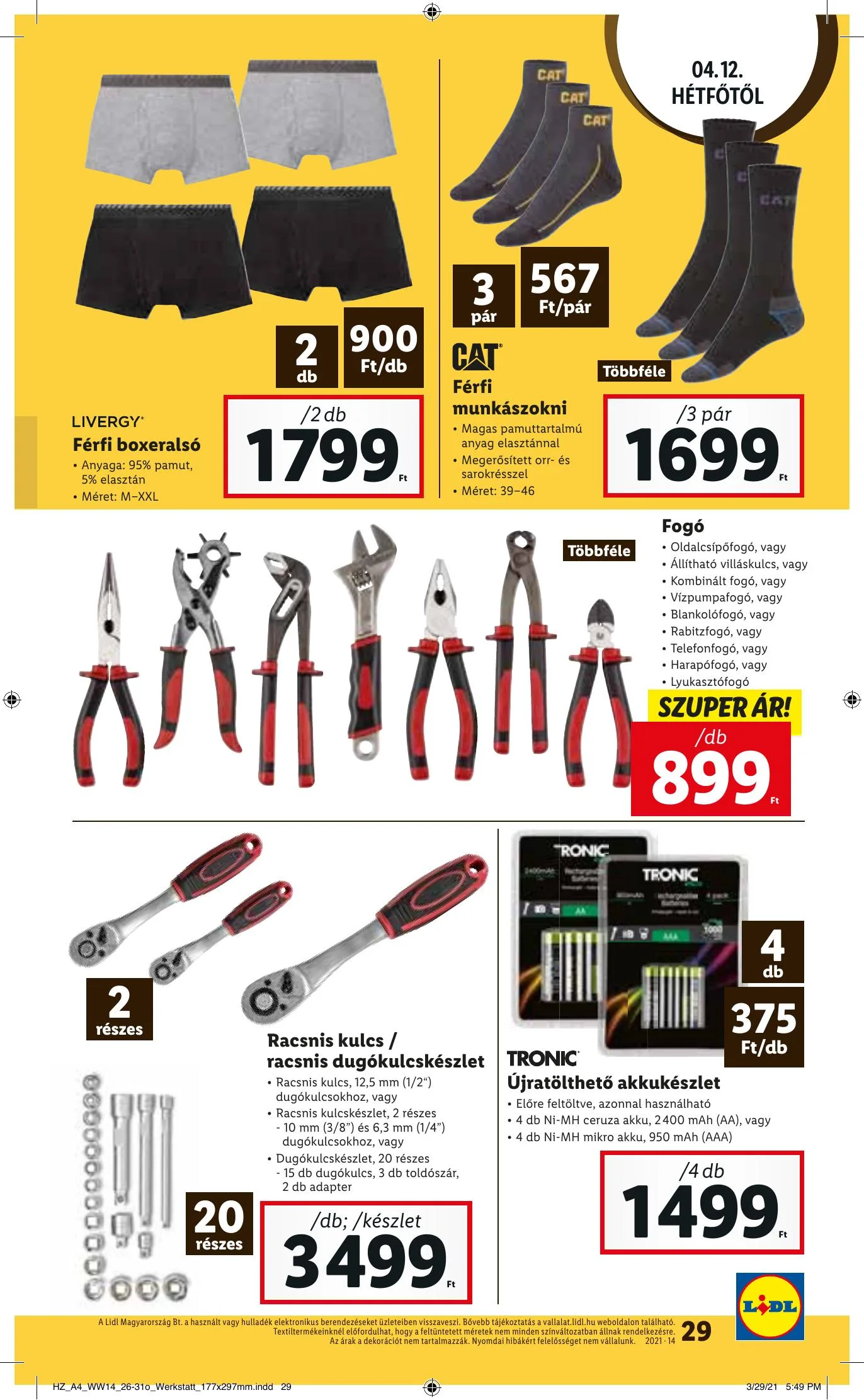 Lidl akciós újság 04.08–04.14 – 29. oldal