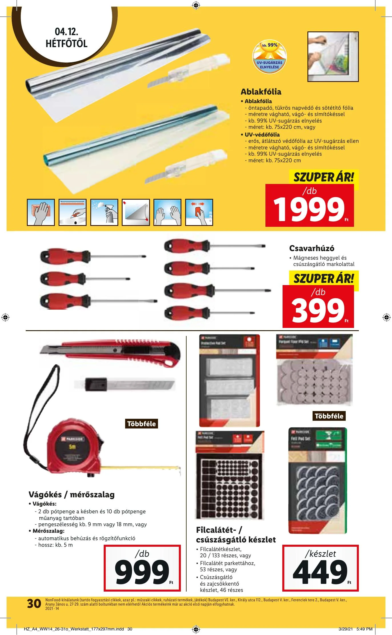 Lidl akciós újság 04.08–04.14 – 30. oldal