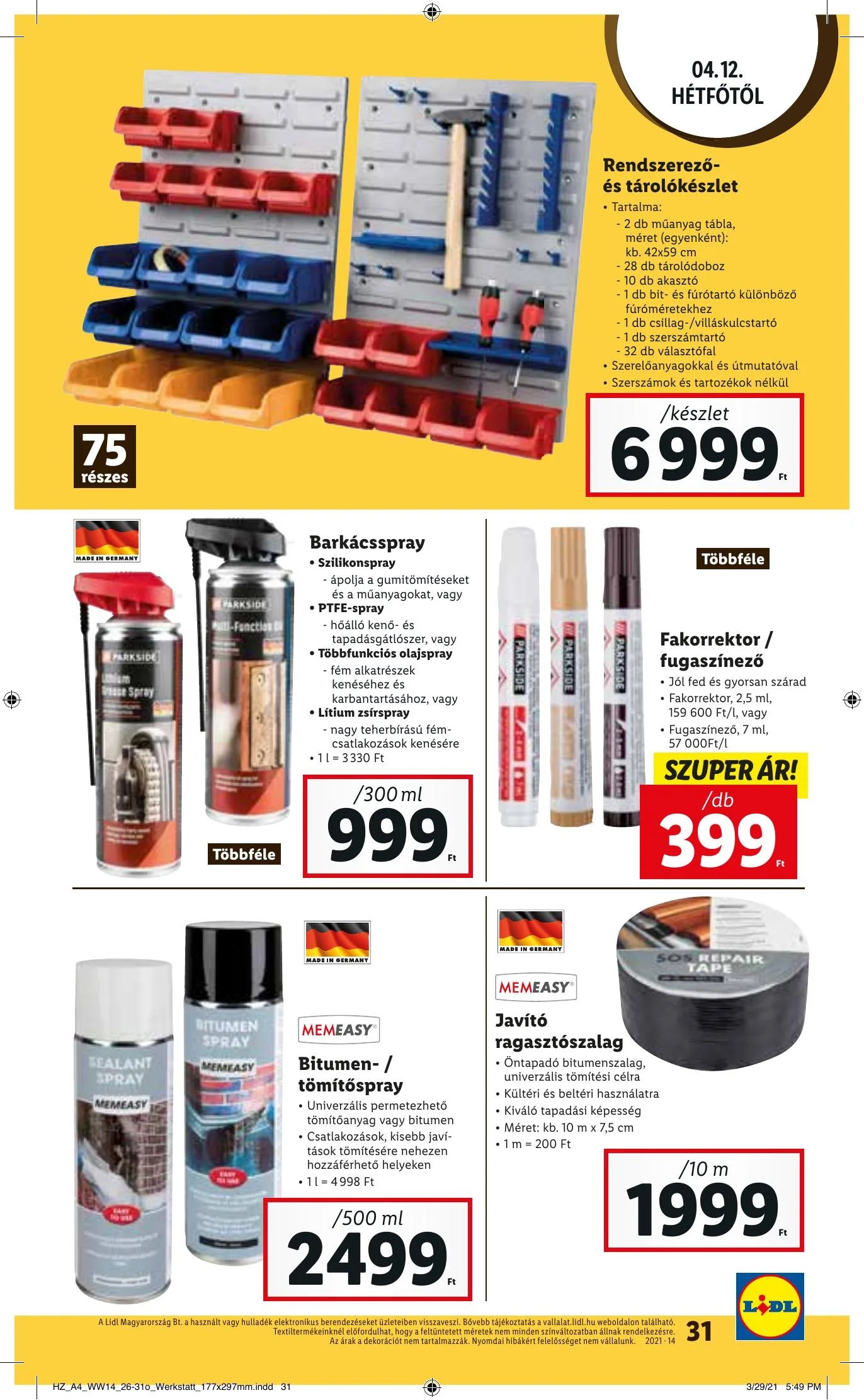 Lidl akciós újság 04.08–04.14 – 31. oldal