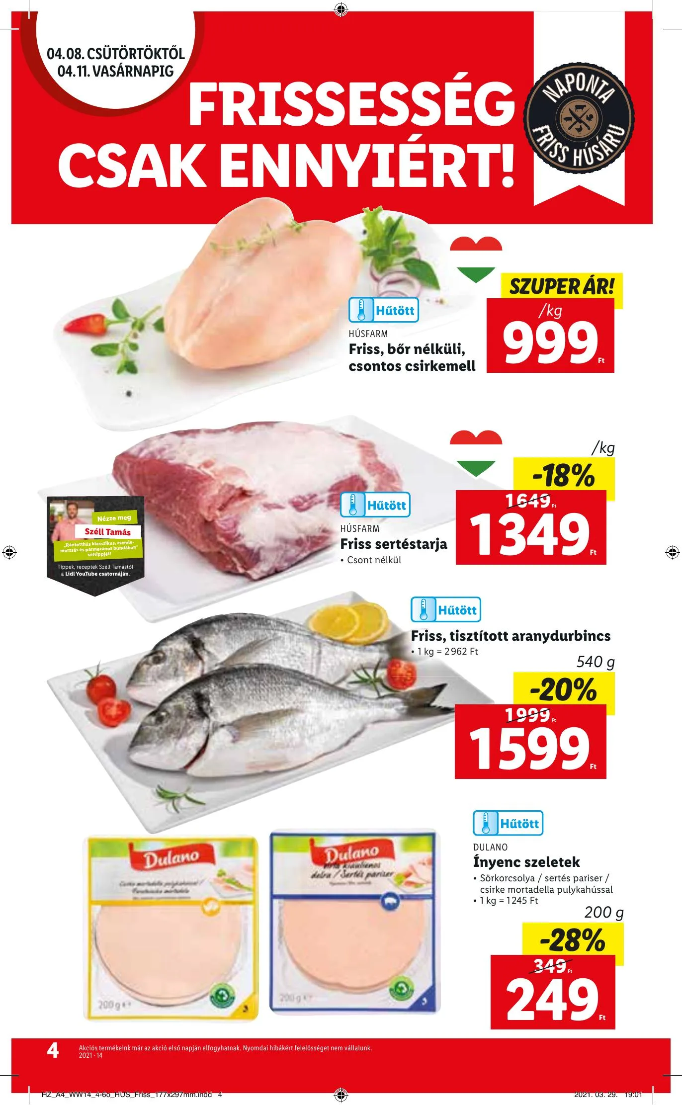 Lidl akciós újság 04.08–04.14 – 4. oldal