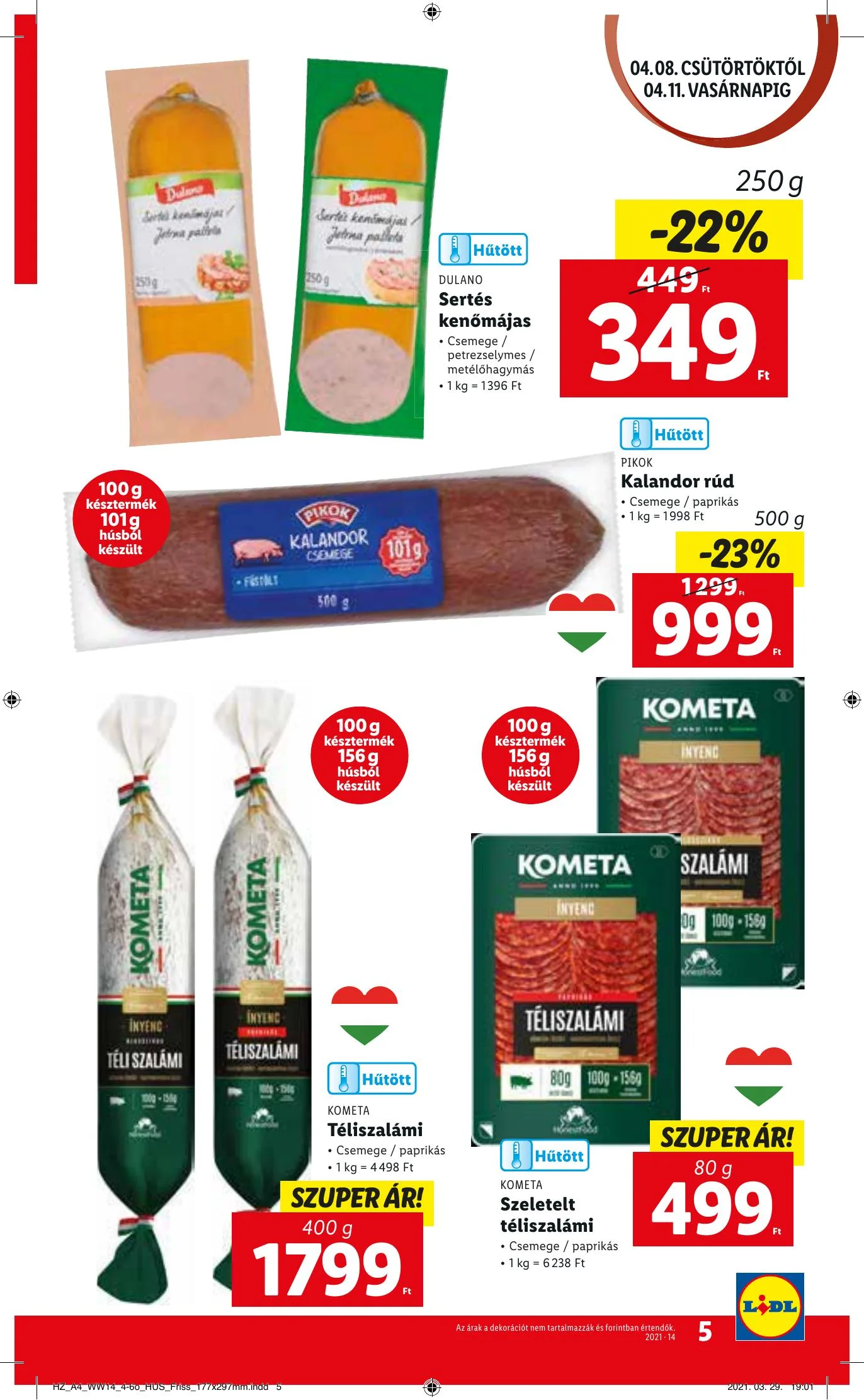 Lidl akciós újság 04.08–04.14 – 5. oldal