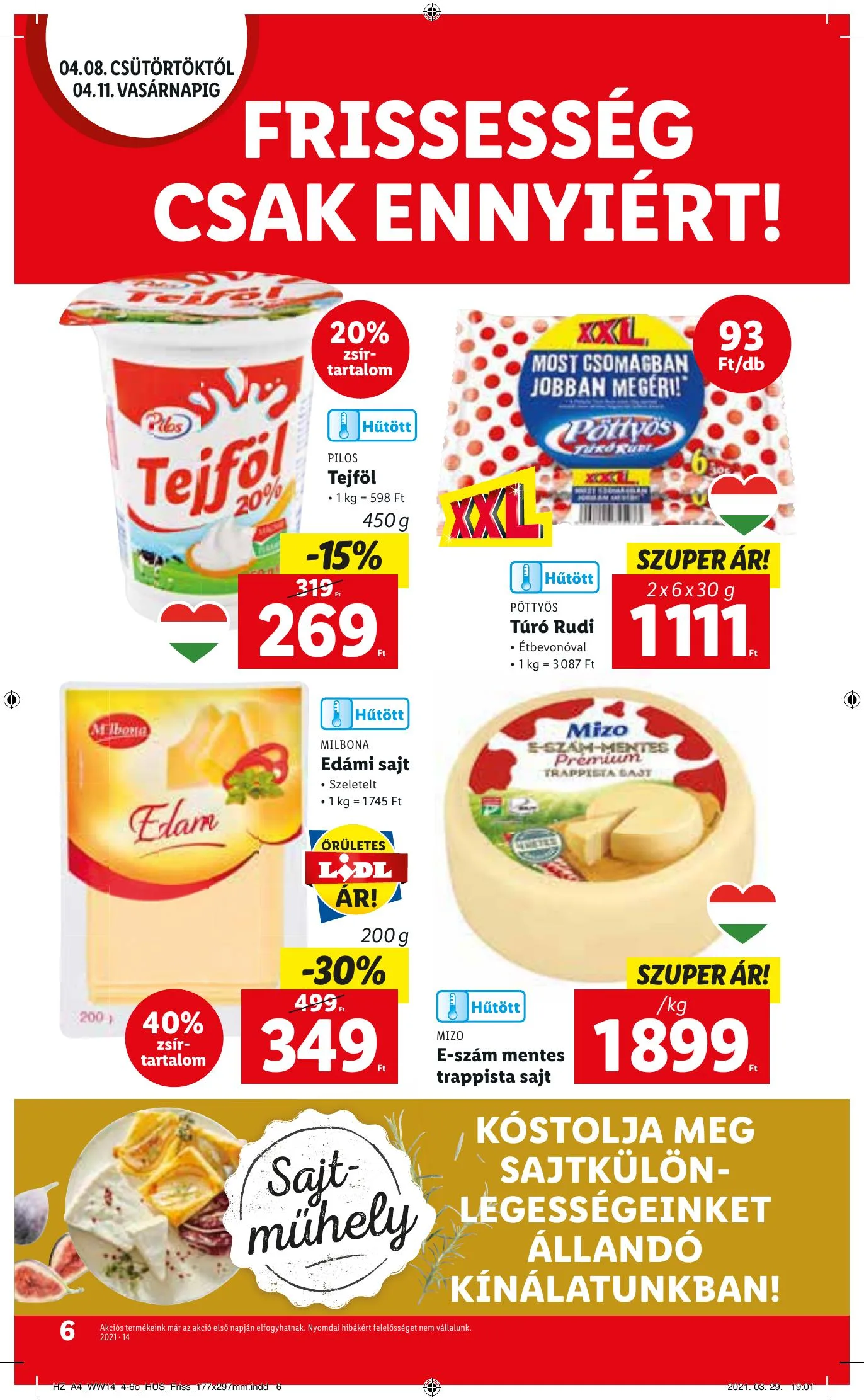Lidl akciós újság 04.08–04.14 – 6. oldal