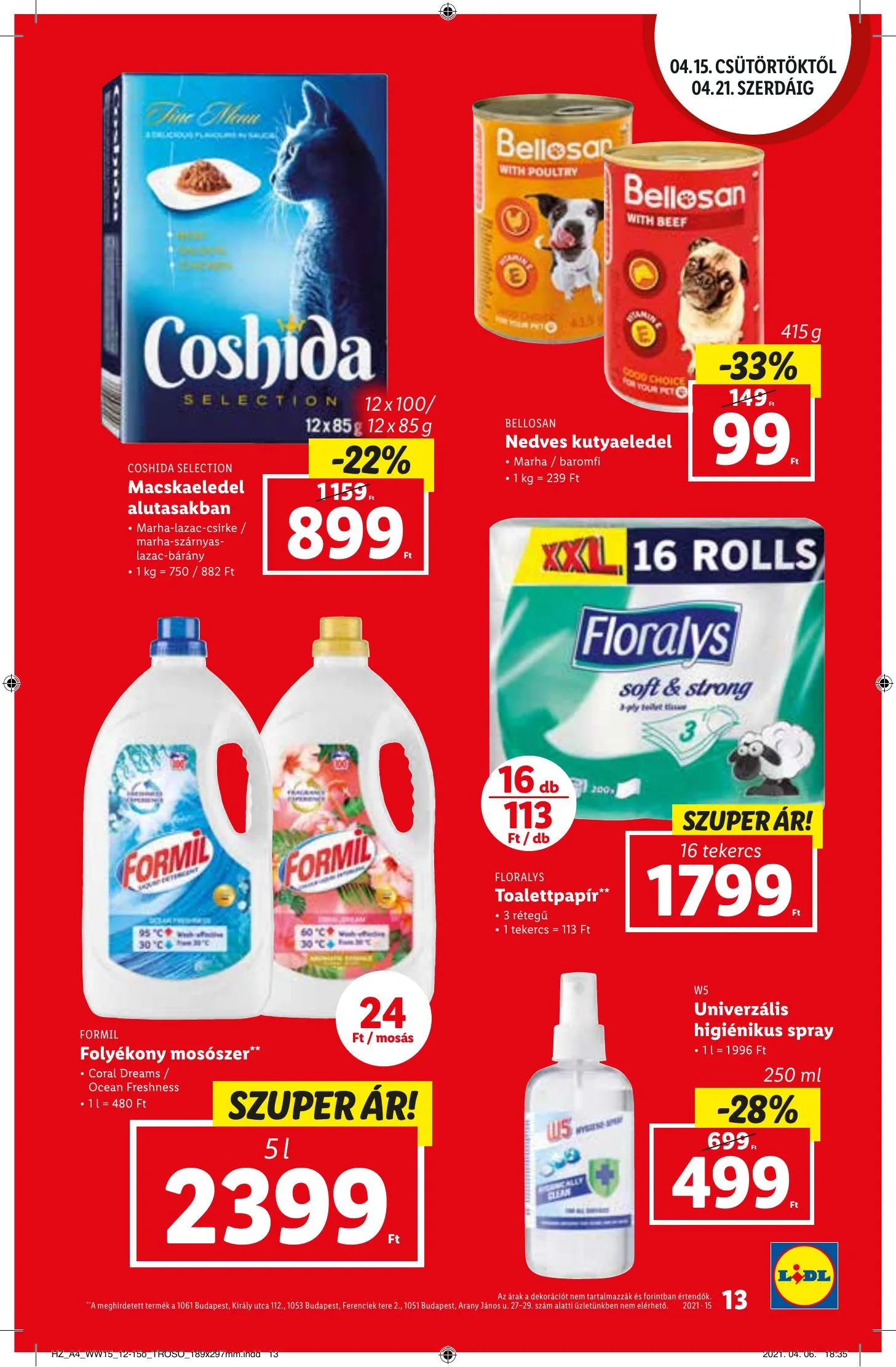 Lidl akciós újság 04.15–04.21 – 13. oldal