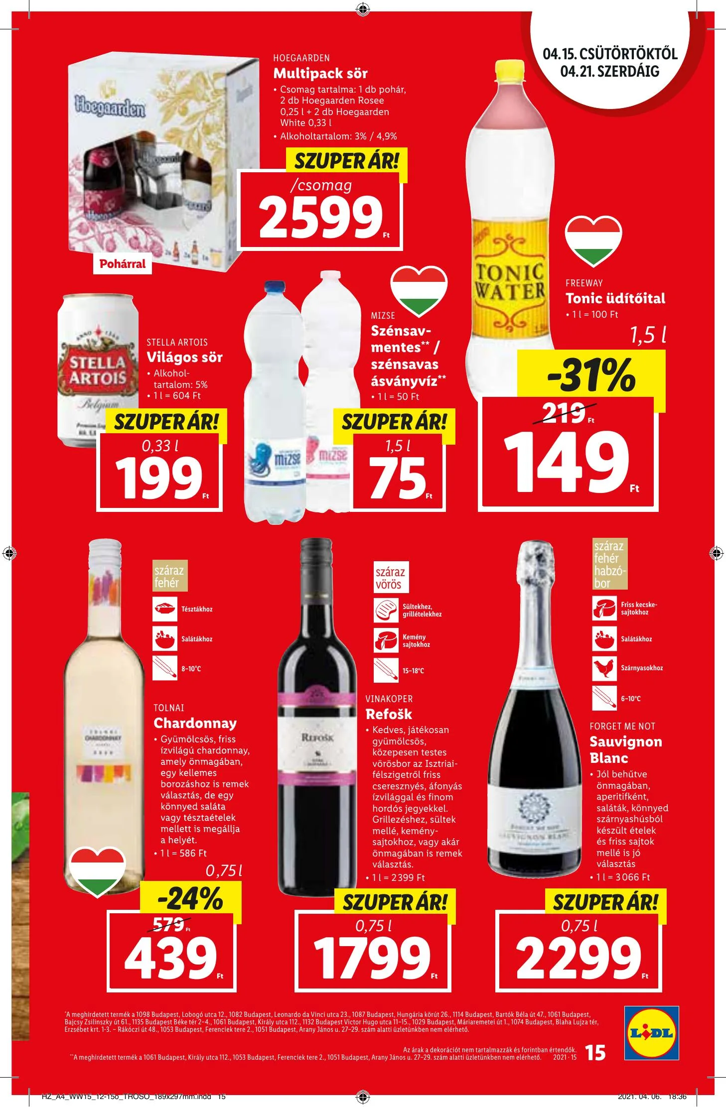 Lidl akciós újság 04.15–04.21 – 15. oldal