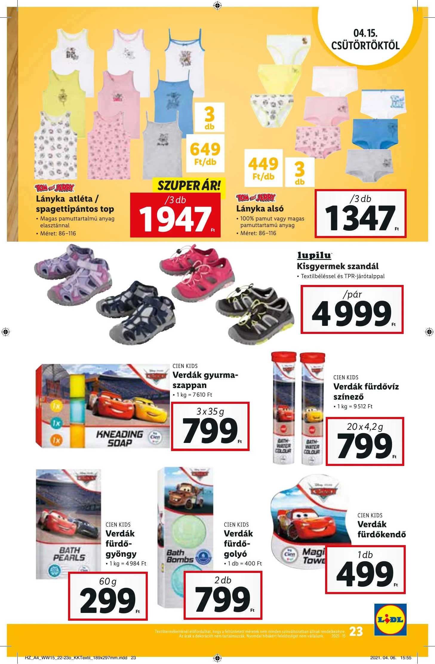 Lidl akciós újság 04.15–04.21 – 23. oldal