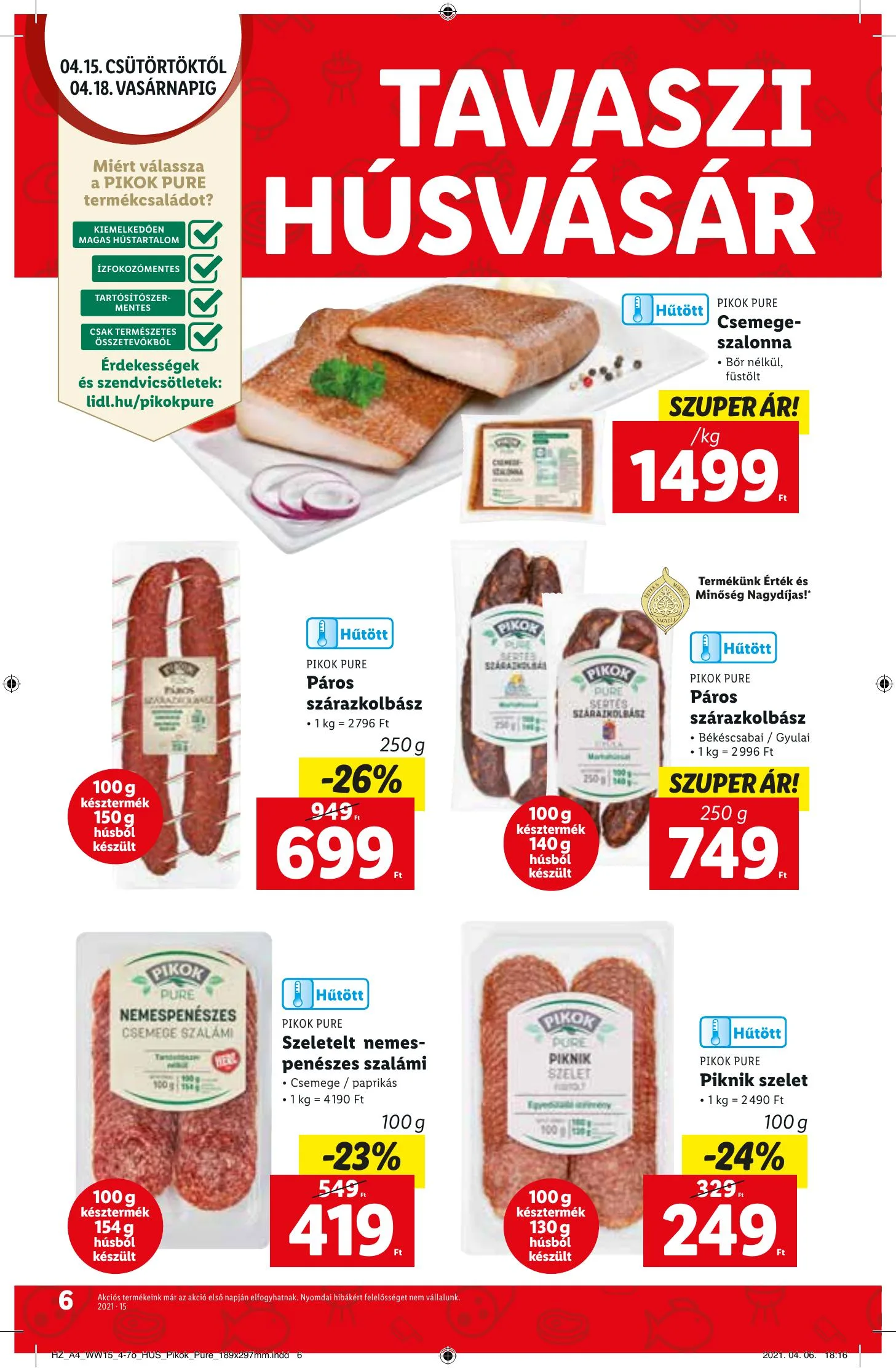 Lidl akciós újság 04.15–04.21 – 6. oldal