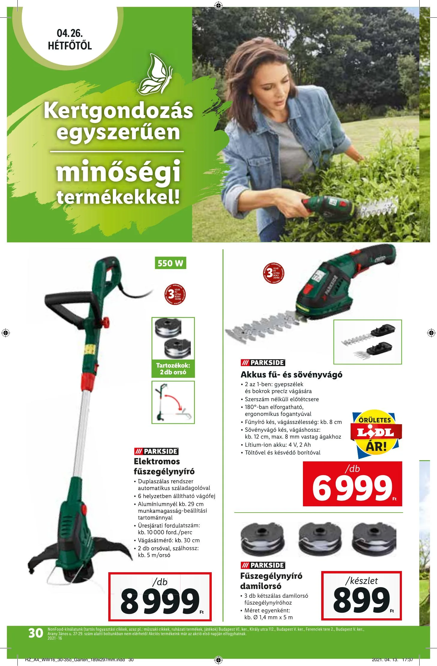 Lidl akciós újság 04.22–04.28 – 30. oldal