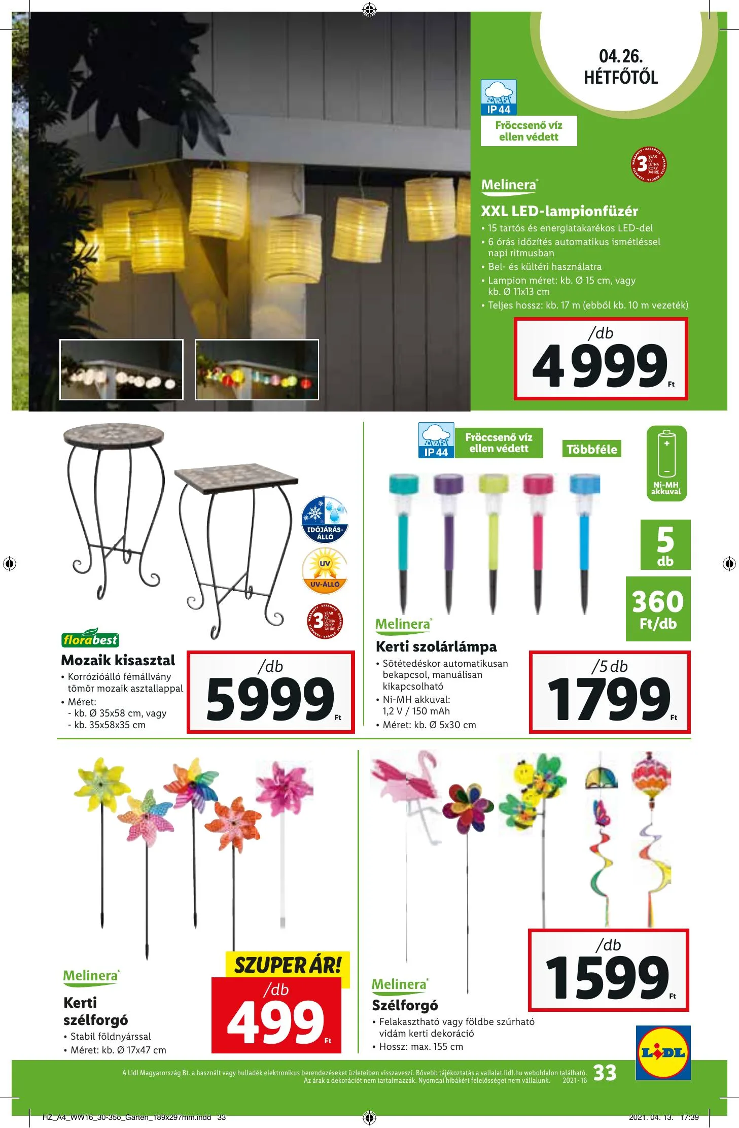 Lidl akciós újság 04.22–04.28 – 33. oldal