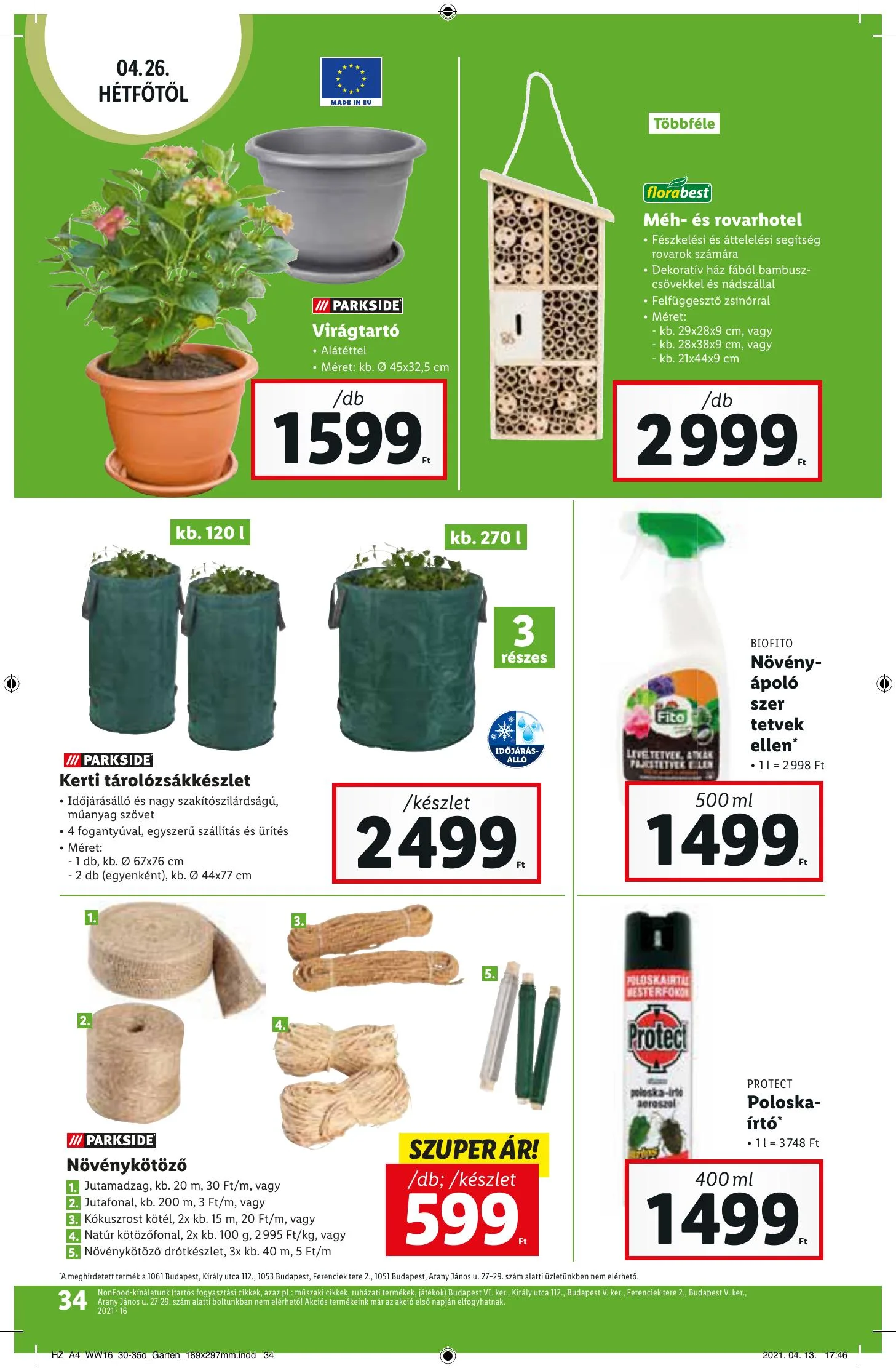 Lidl akciós újság 04.22–04.28 – 34. oldal