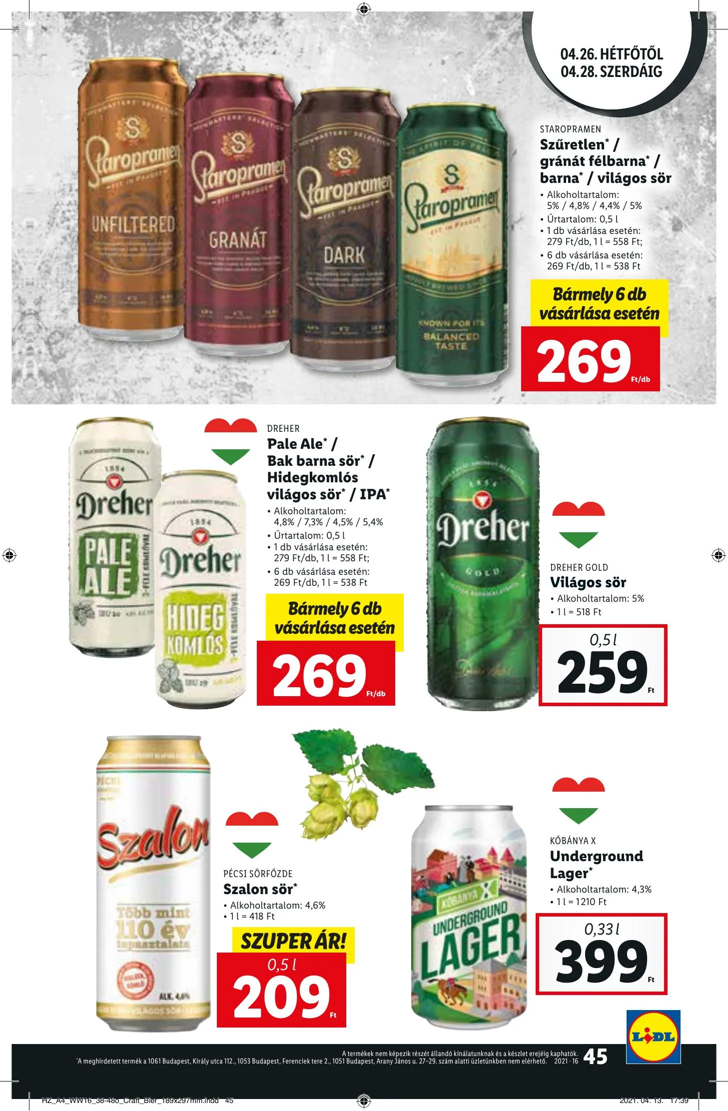Lidl akciós újság 04.22–04.28 – 45. oldal