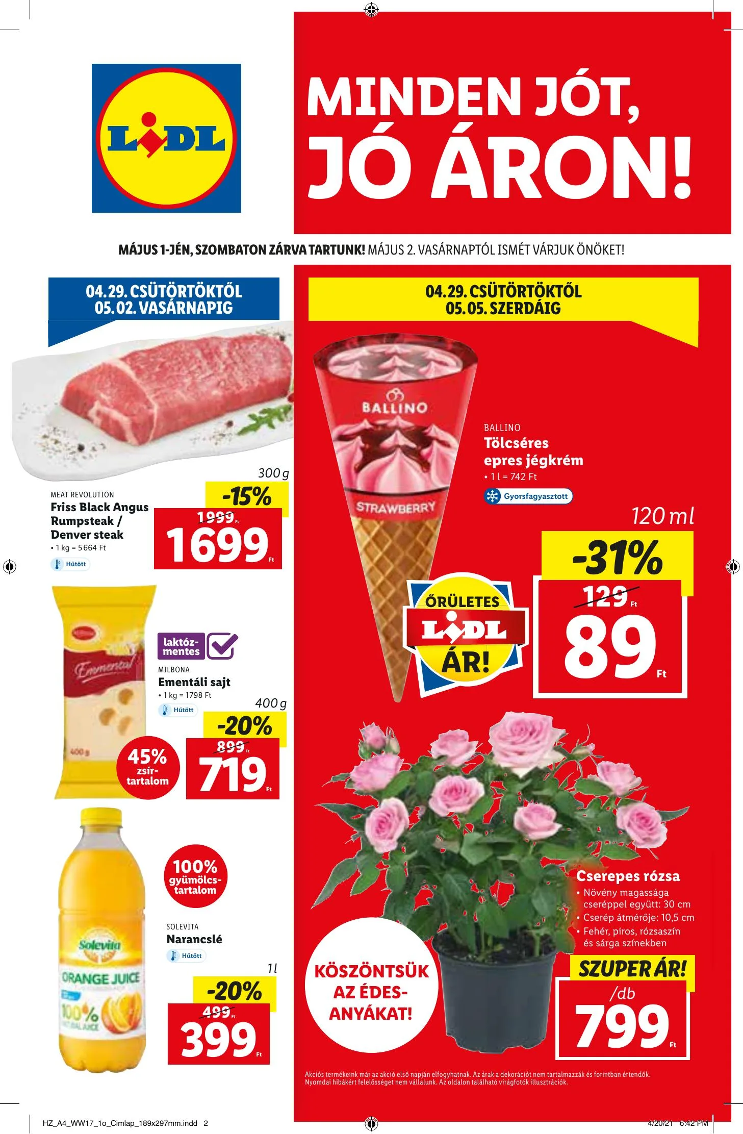 Lidl akciós újság 04.29–05.05