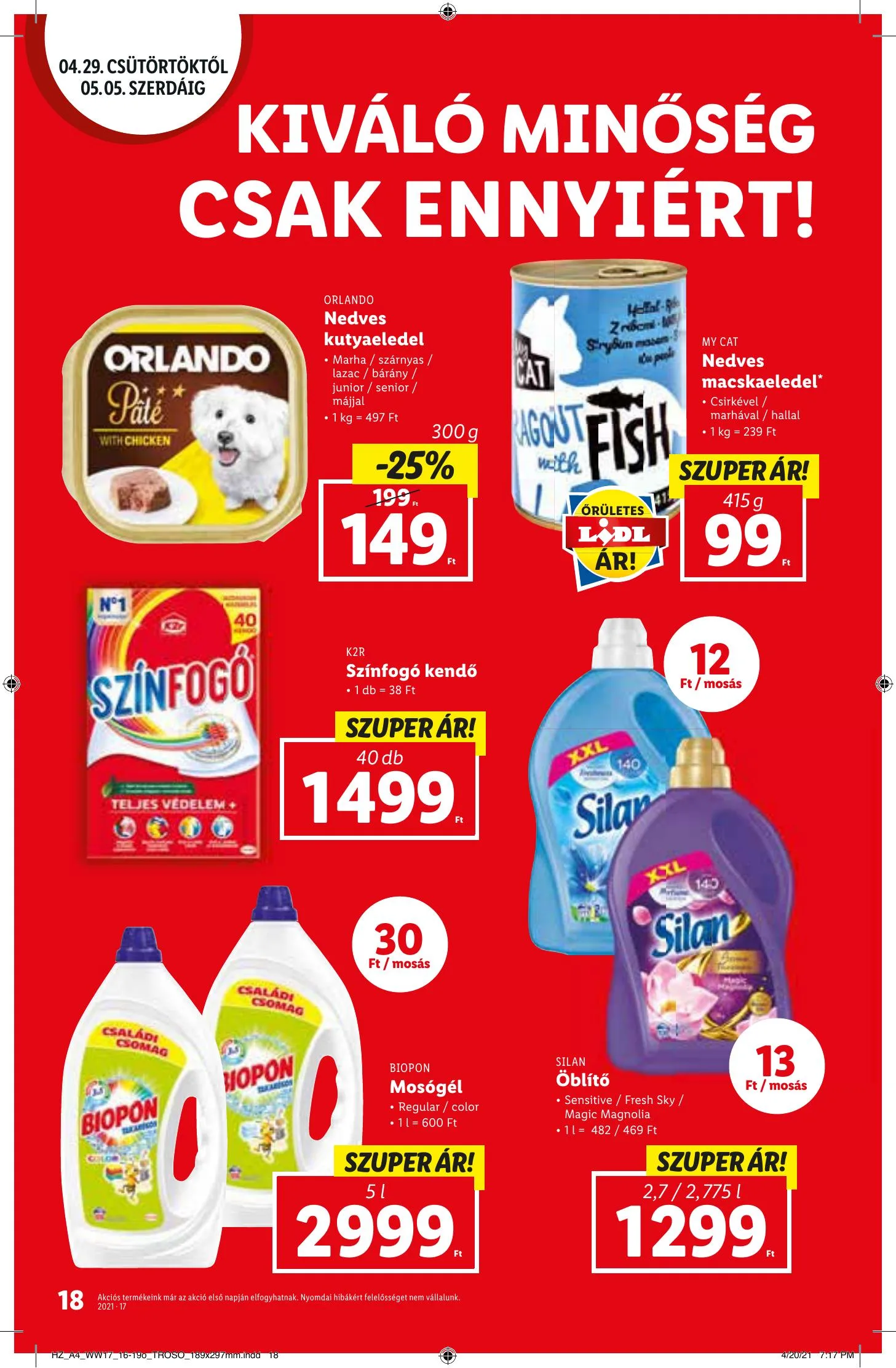 Lidl akciós újság 04.29–05.05 – 18. oldal
