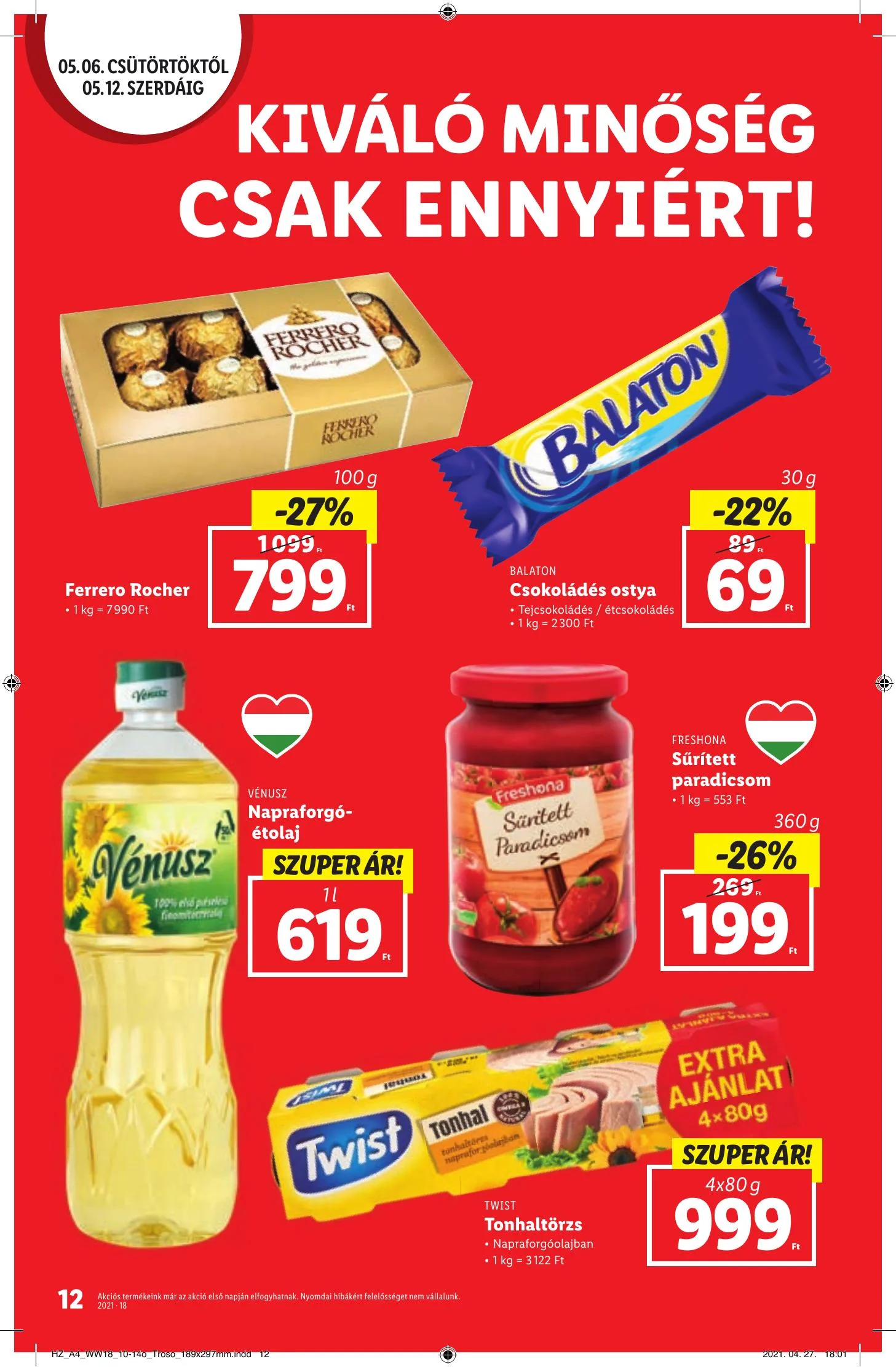 Lidl akciós újság 05.06–05.12 – 12. oldal