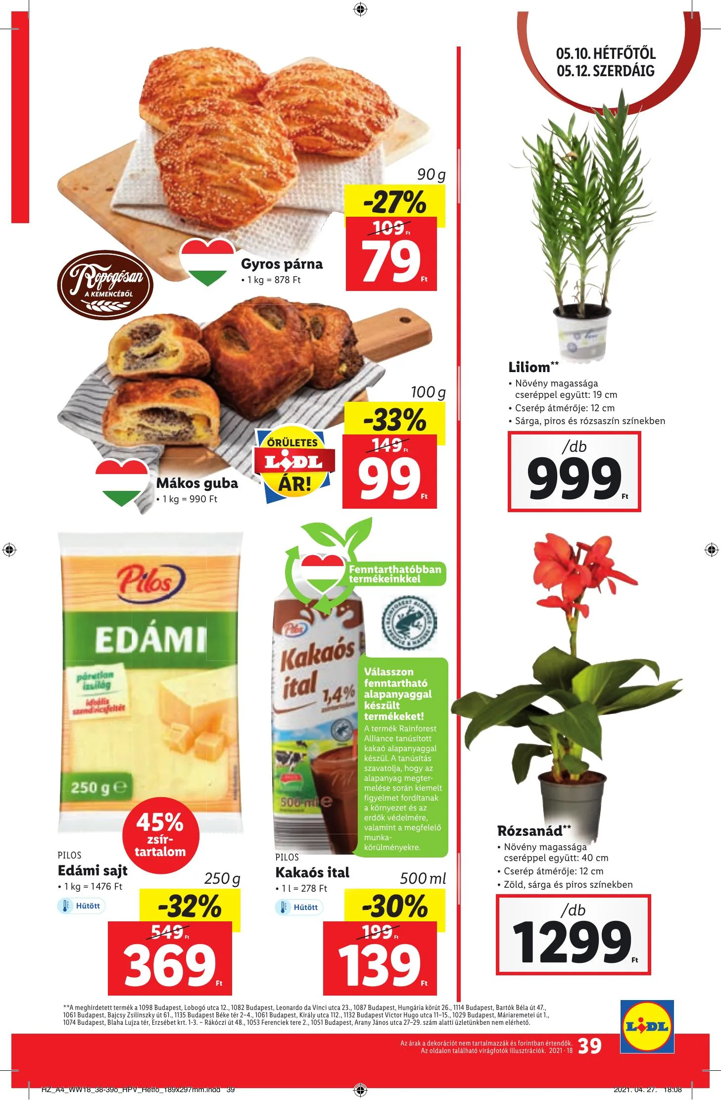 Lidl akciós újság 05.06–05.12 – 39. oldal