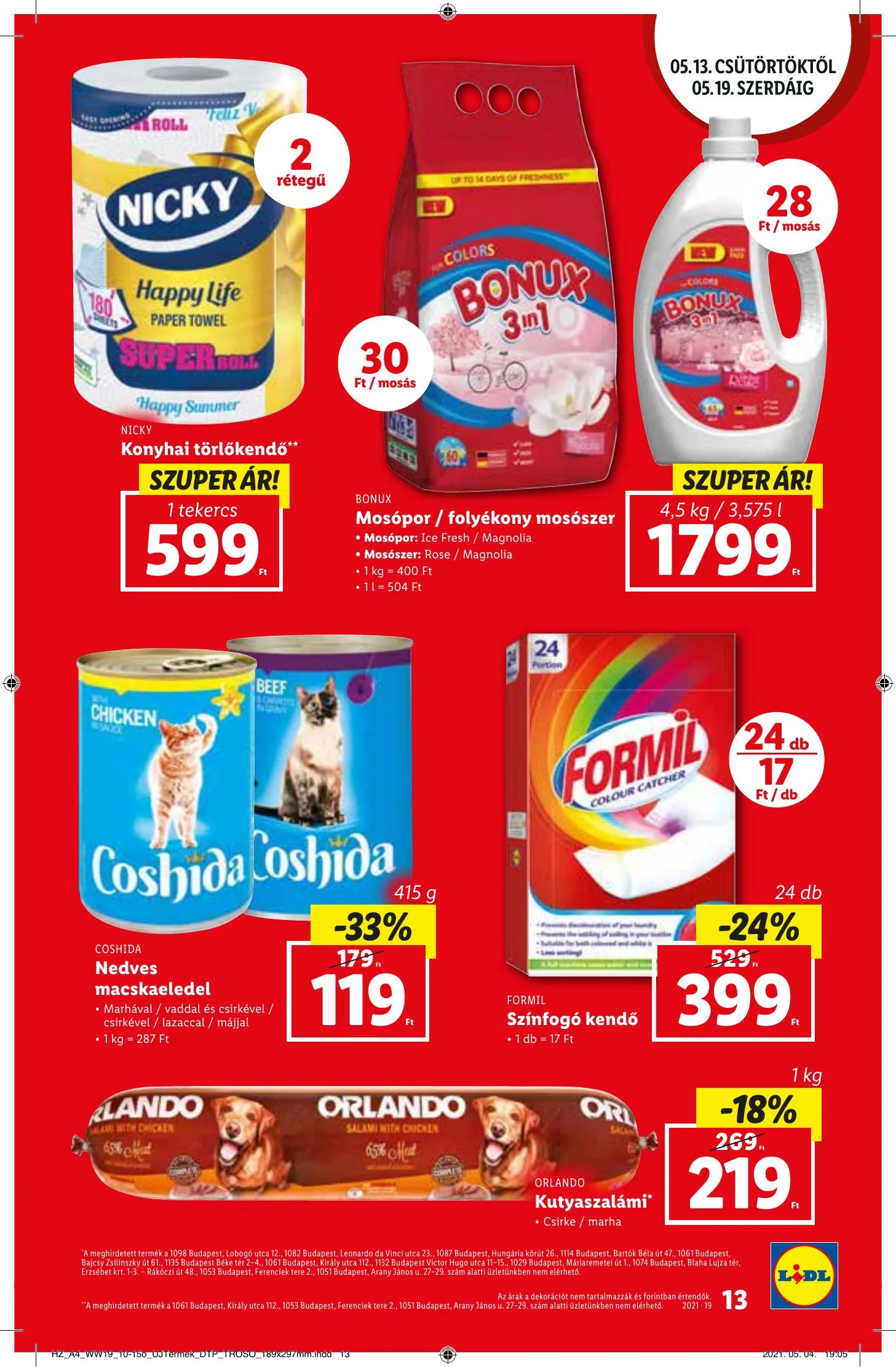 Lidl akciós újság 05.13–05.19 – 13. oldal