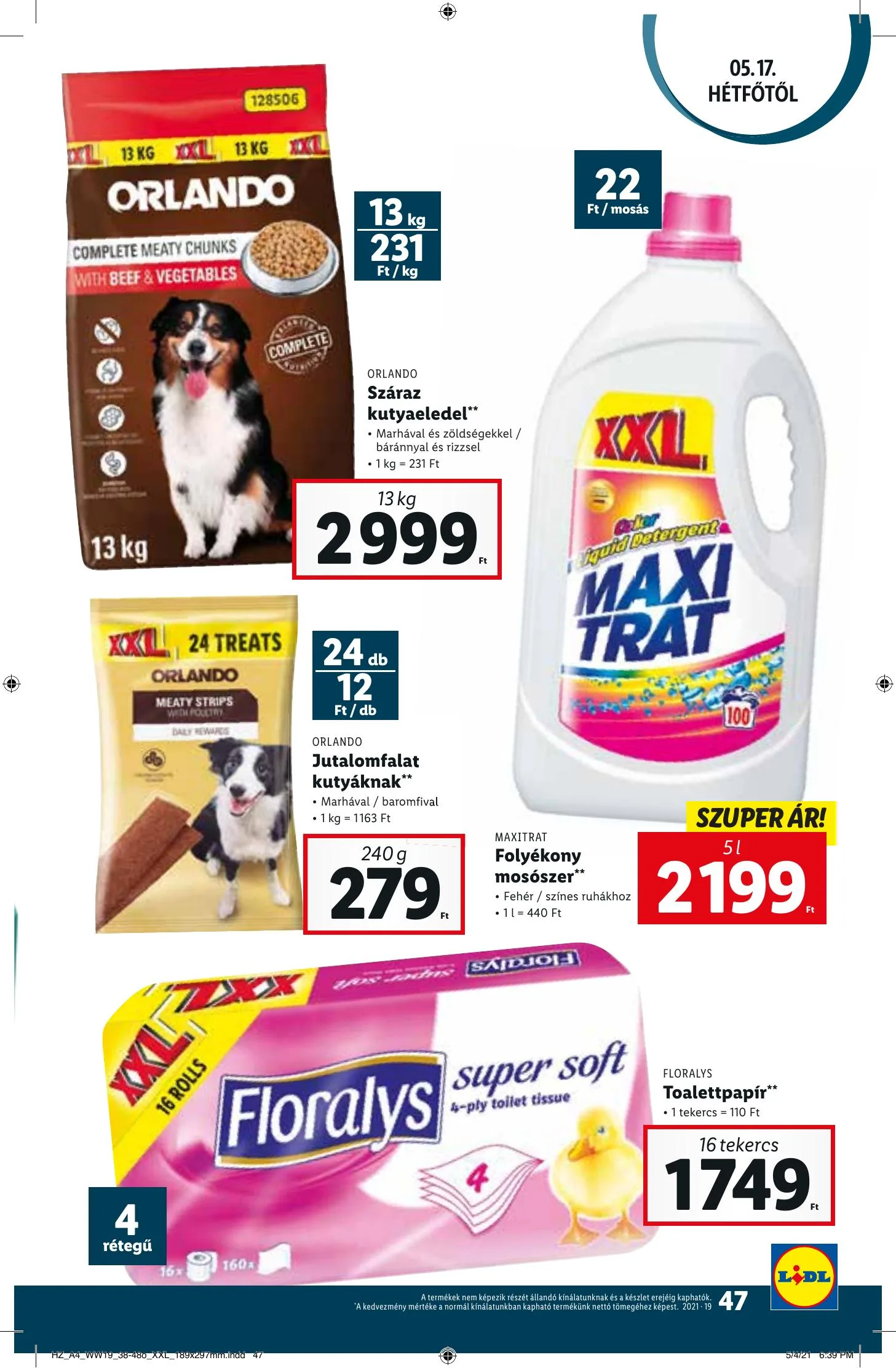 Lidl akciós újság 05.13–05.19 – 47. oldal