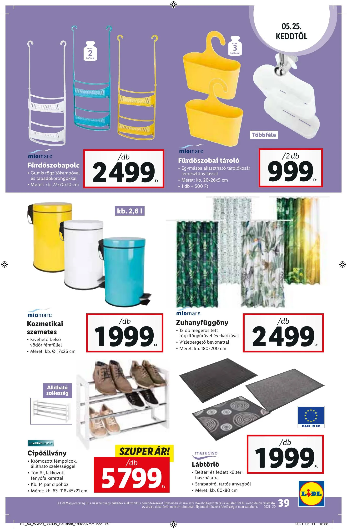 Lidl akciós újság 05.20–05.26 – 39. oldal