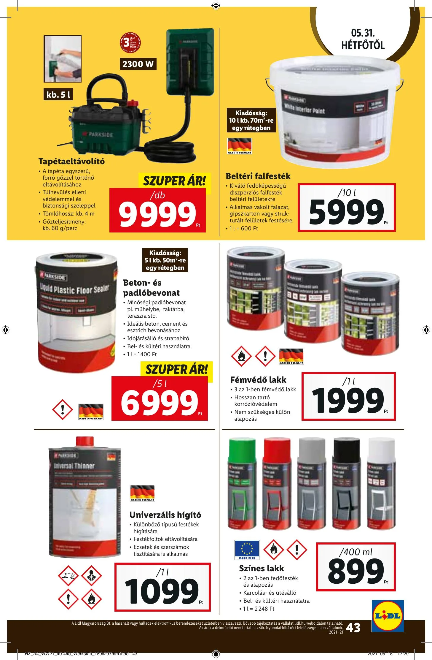 Lidl akciós újság 05.27–06.02 – 43. oldal