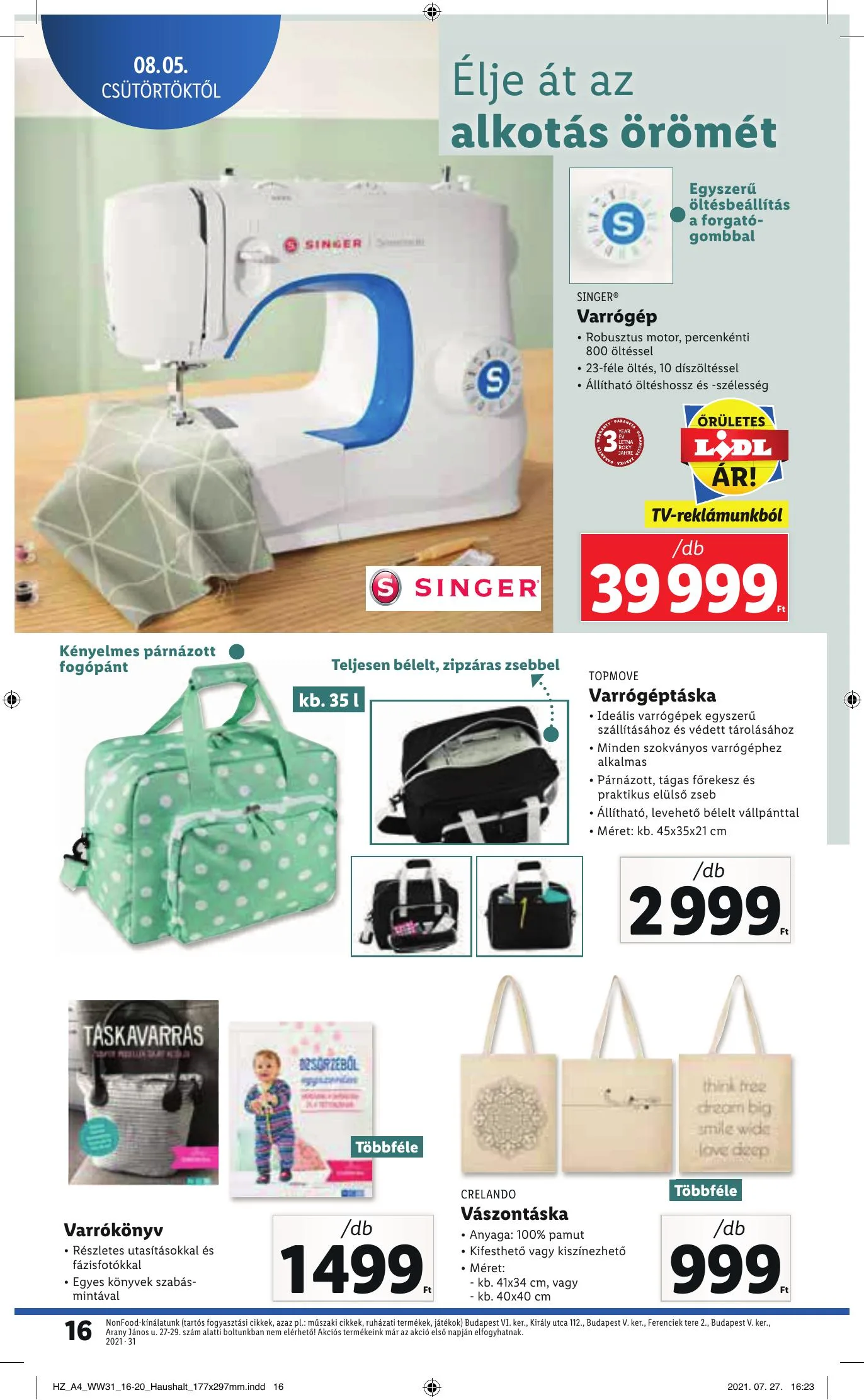 Lidl akciós újság 08.05–08.11 – 16. oldal