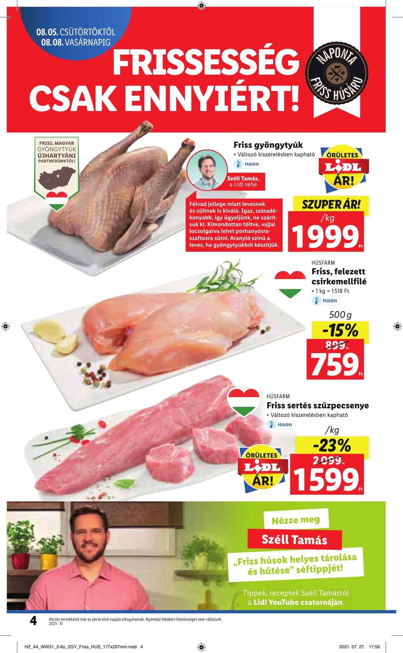 Lidl akciós újság 08.05–08.11 – 4. oldal